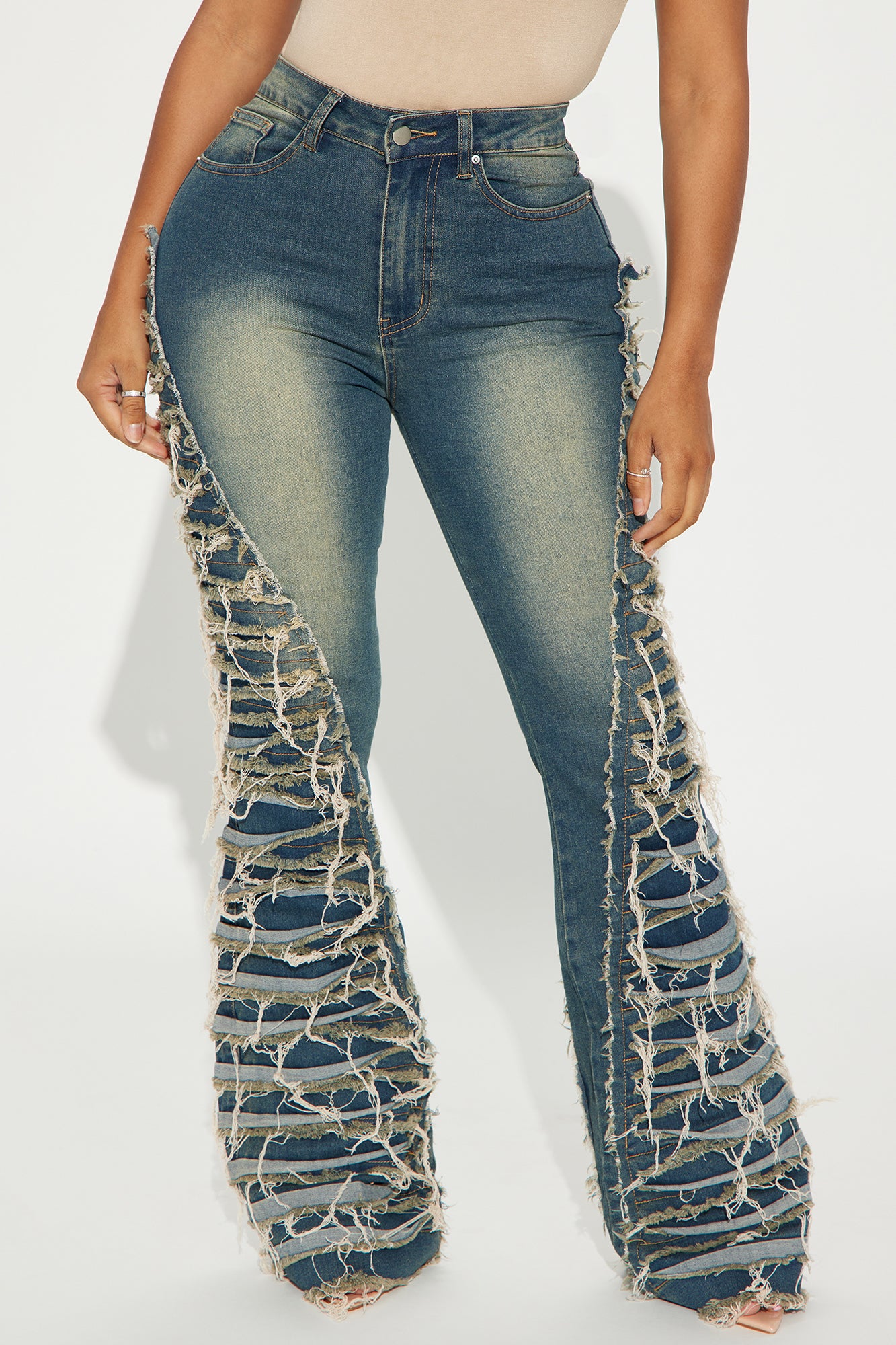 Feeling Brand New Tinted Flare Jeans