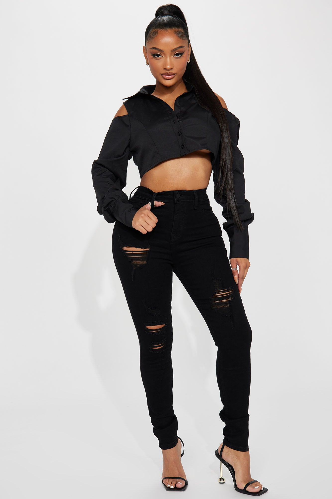 Miami Booty Lifting Ripped High Rise Stretch Skinny Jeans