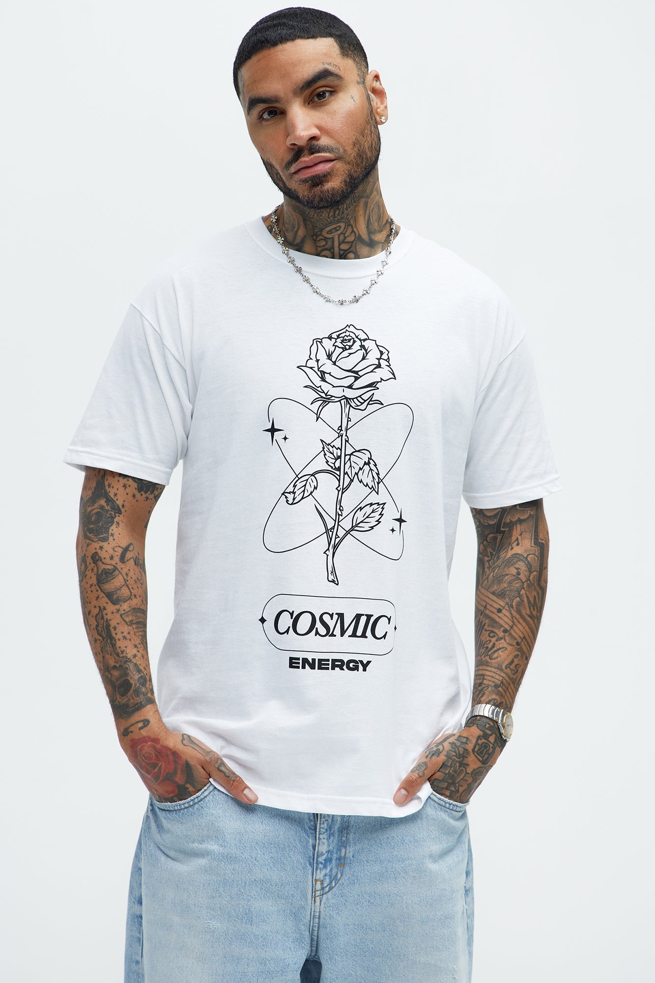 Floral Cosmic Energy Short Sleeve Tee