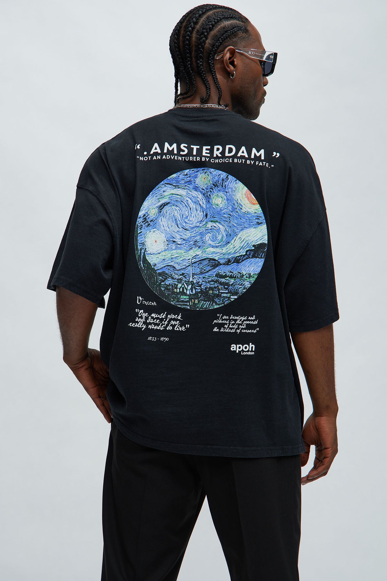 Vincent Van Gogh Starry Night Oversized Short Sleeve Tee