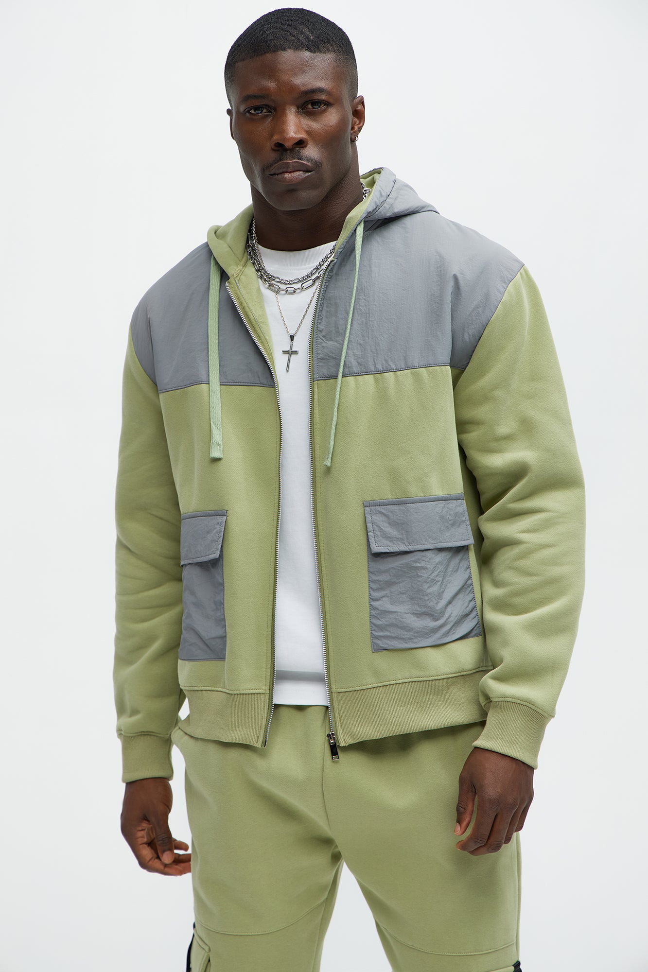 Diamond Zip Up Hoodie