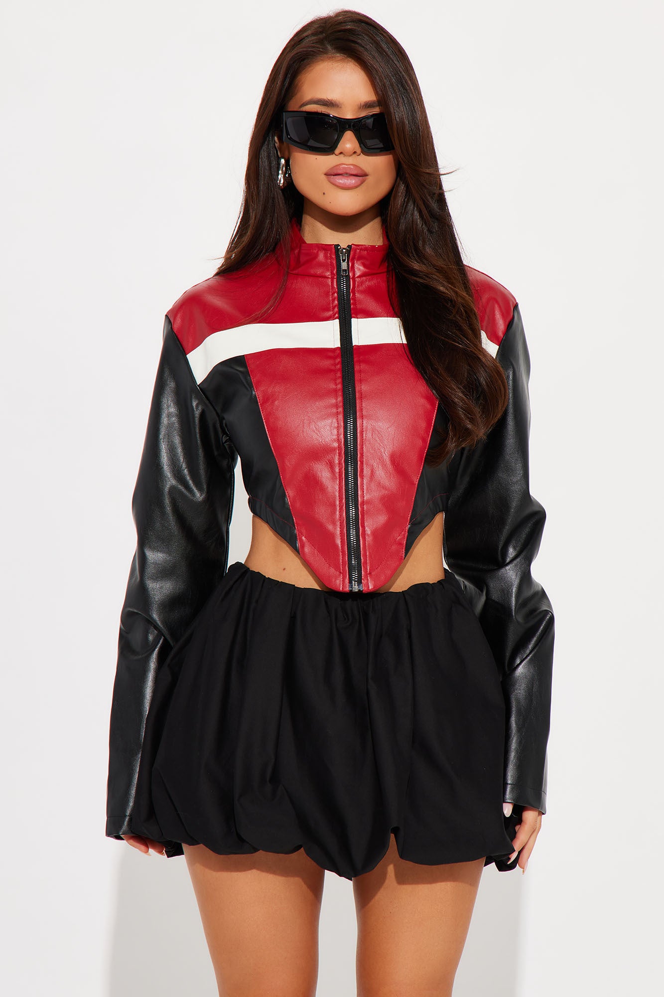 Crossed The Line Faux Leather Jacket