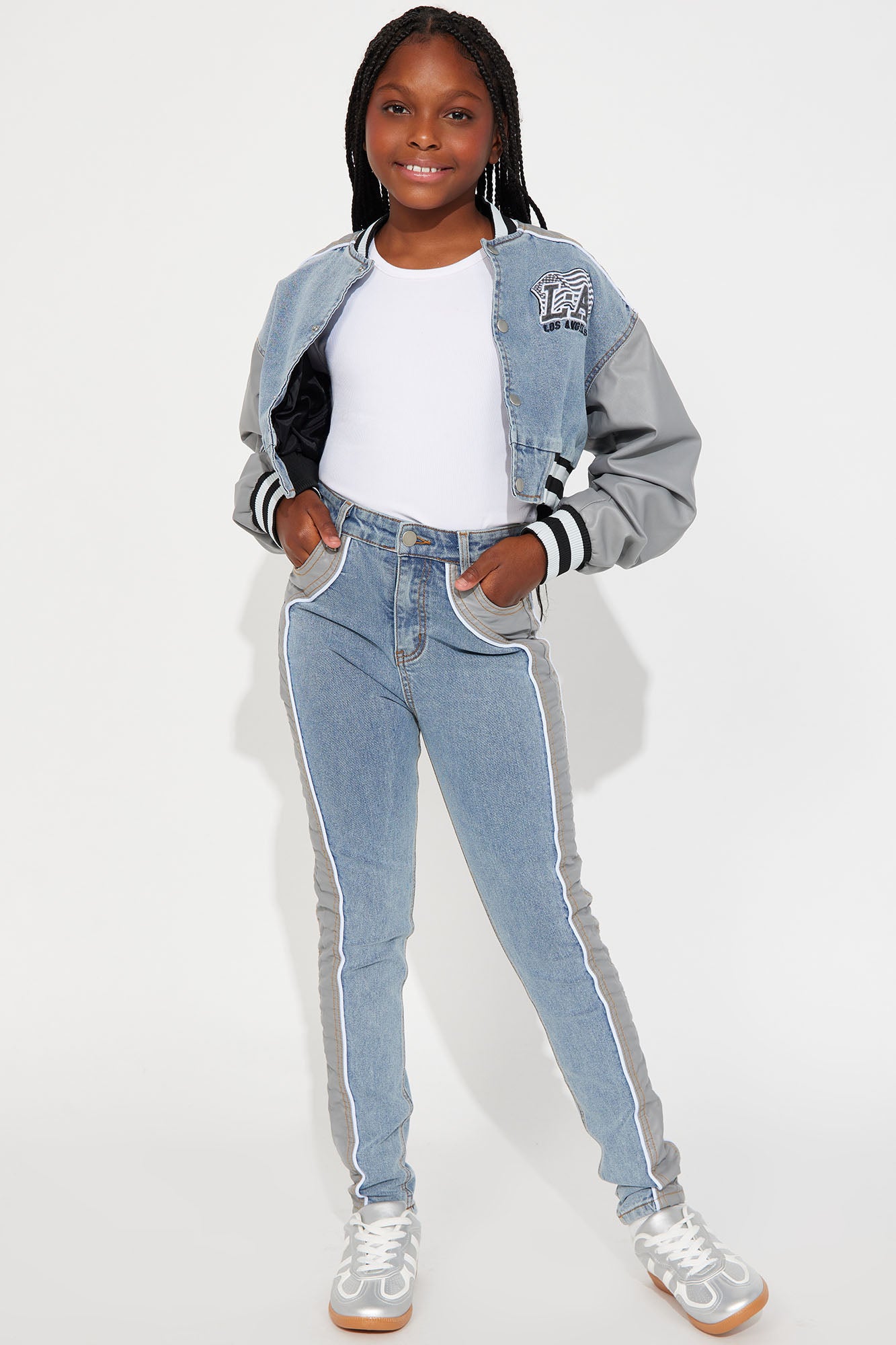 Mini Curious Varsity Jacket Set