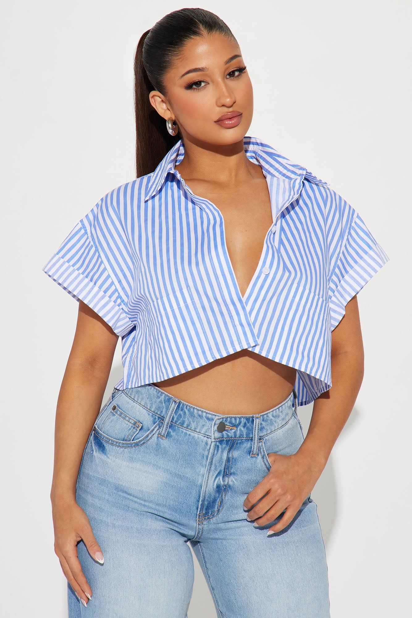 Beachside Babe Striped Shirt