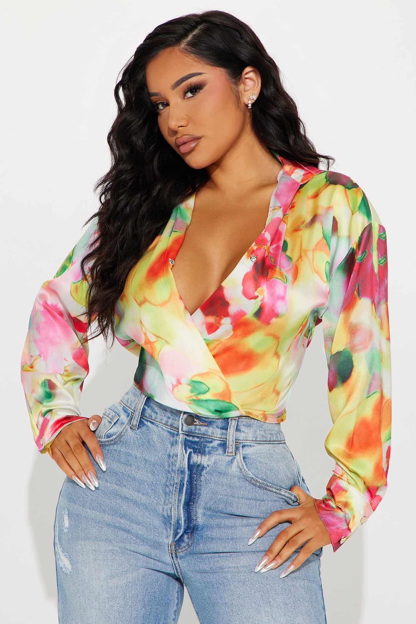 Eleanor Satin Blouse Top