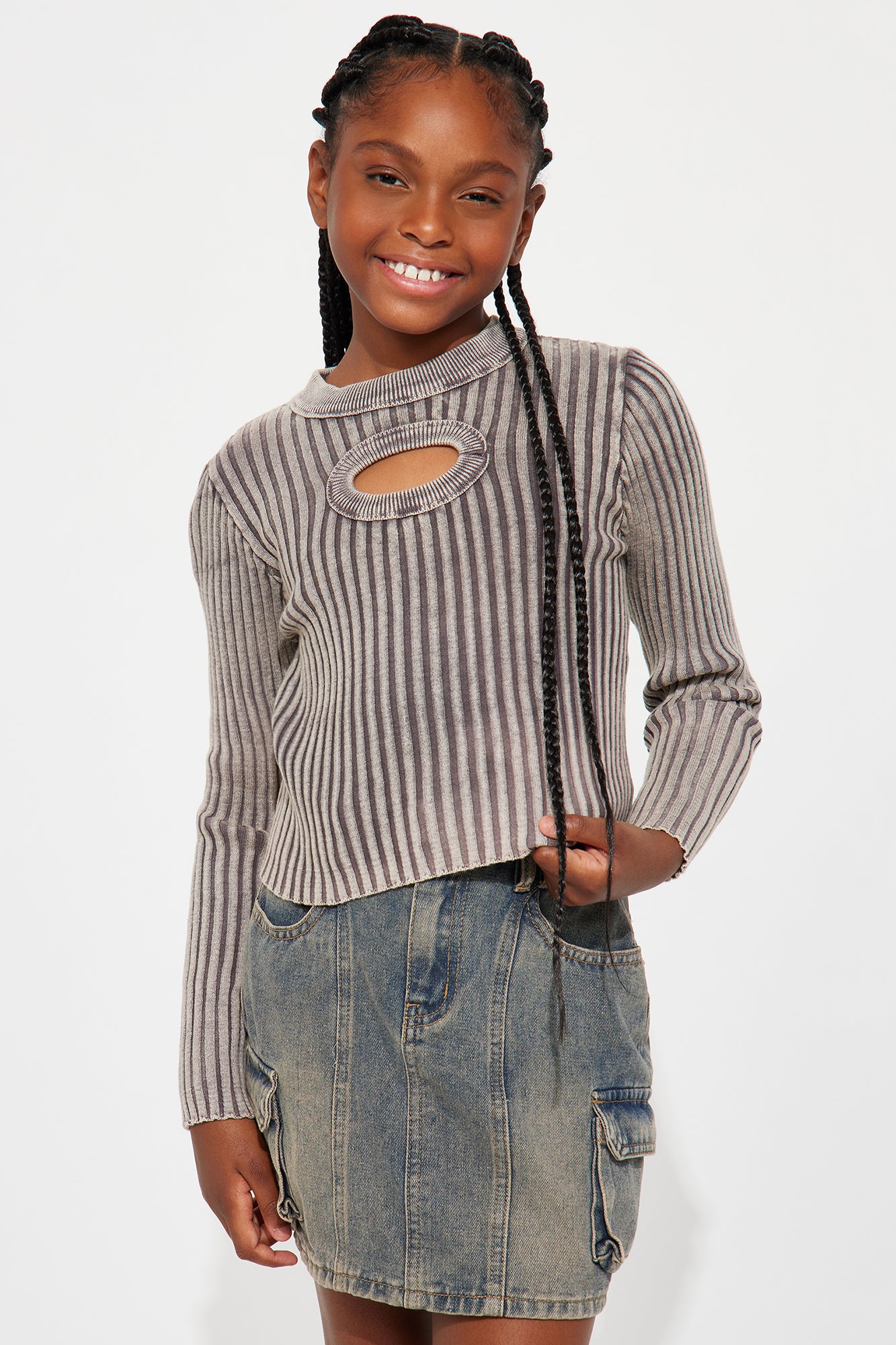 Mini Wandering Eyes Washed Sweater