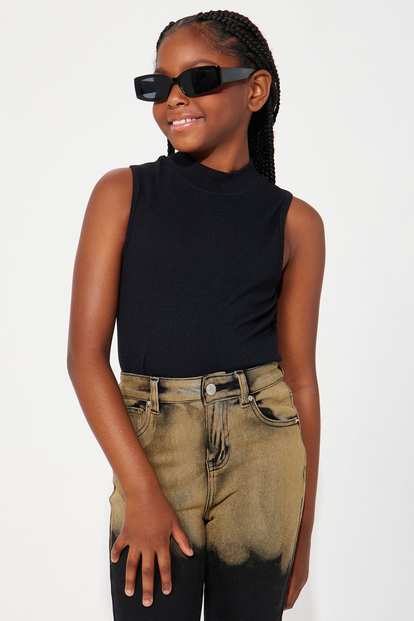 Mini Alyssa Seamless Mock Neck Top