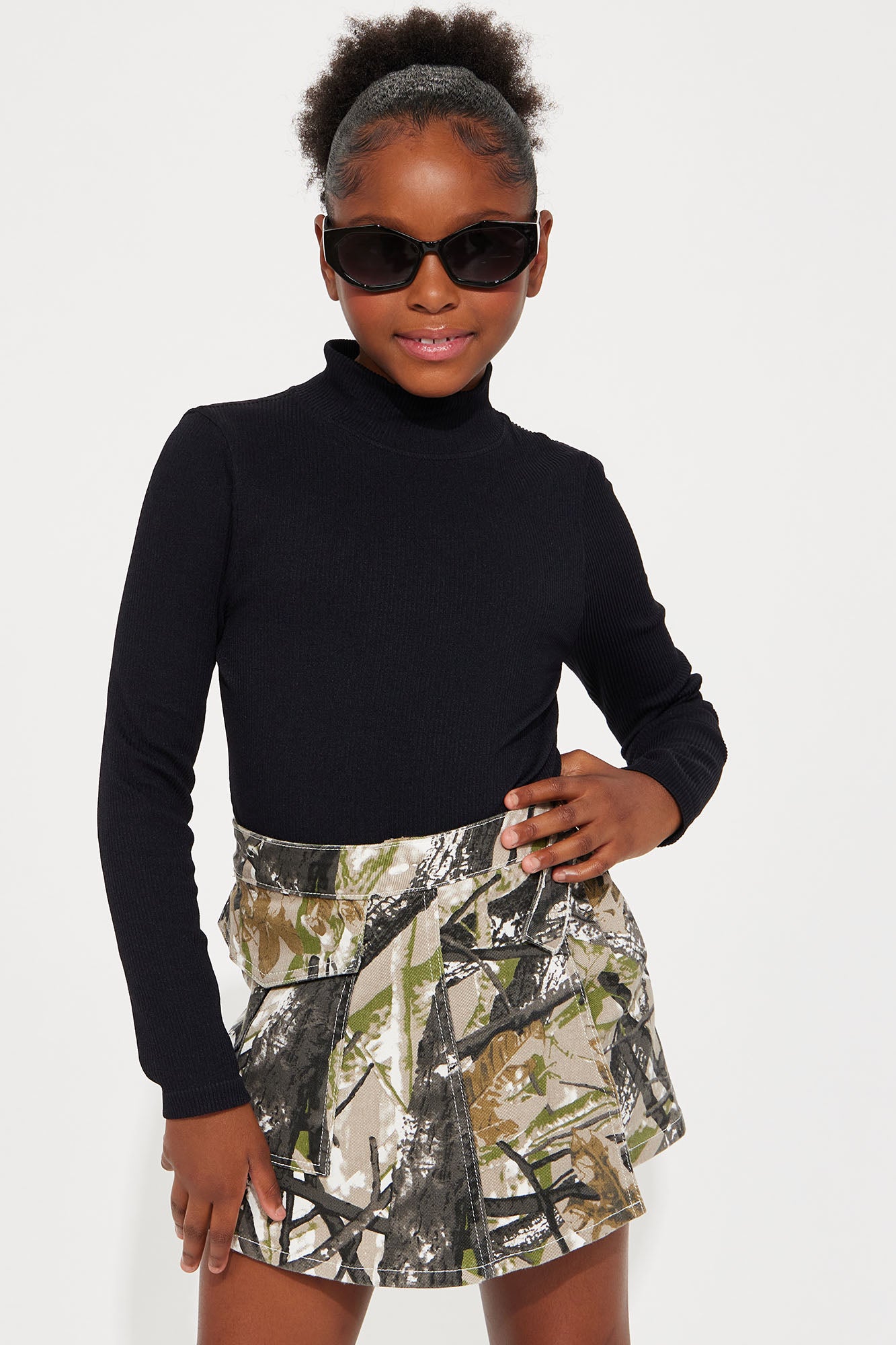 Mini Tony Mock Neck Seamless Long Sleeve Top