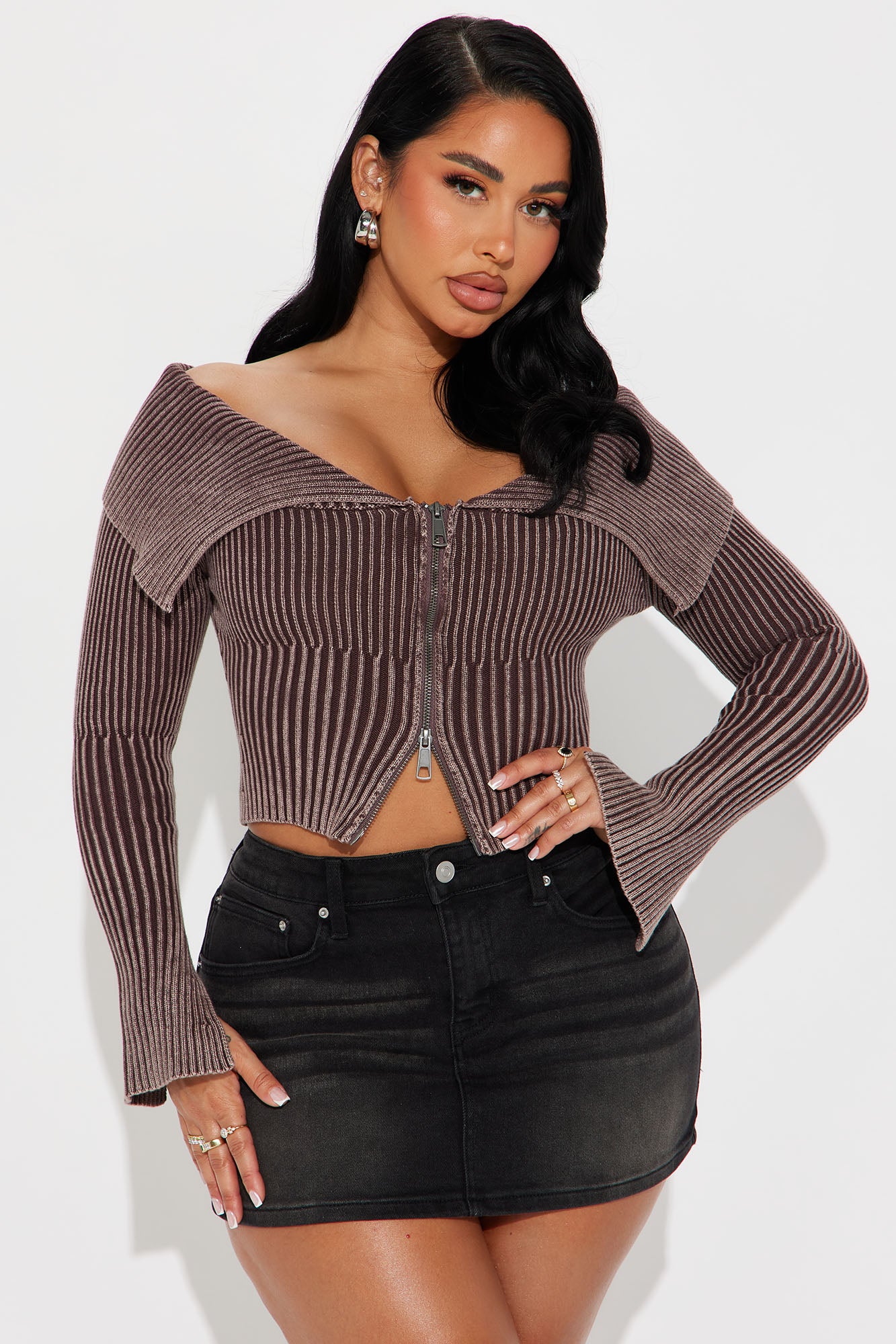 Keep Them Coming Washed Cropped Cardigan