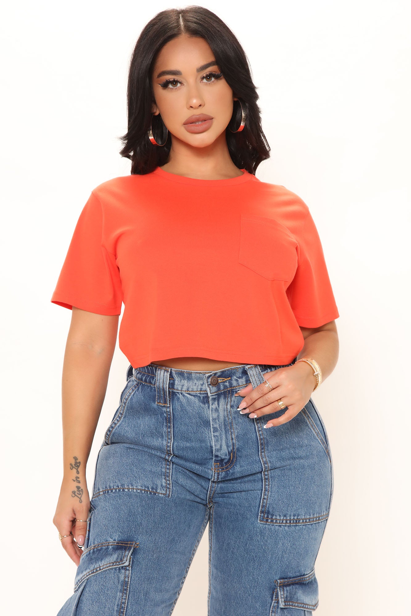 Elisa Relaxed Crop Tee