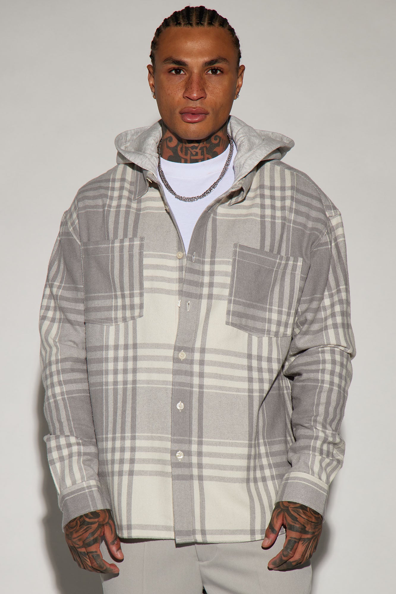 Time Gon Tell Hooded Oversized Shacket
