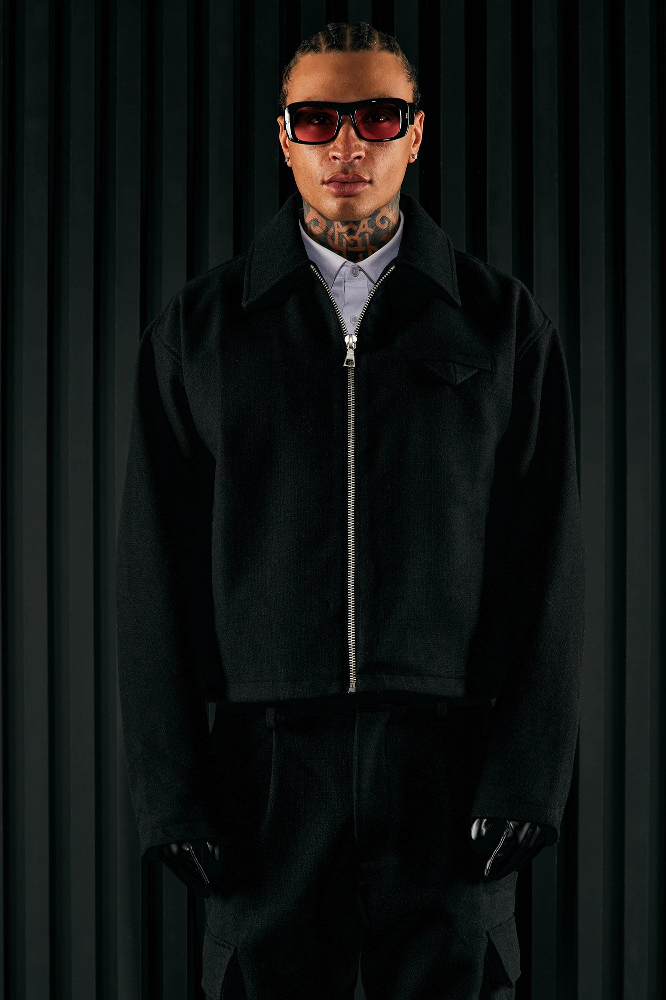 Wilder Textured Weave Cropped Jacket