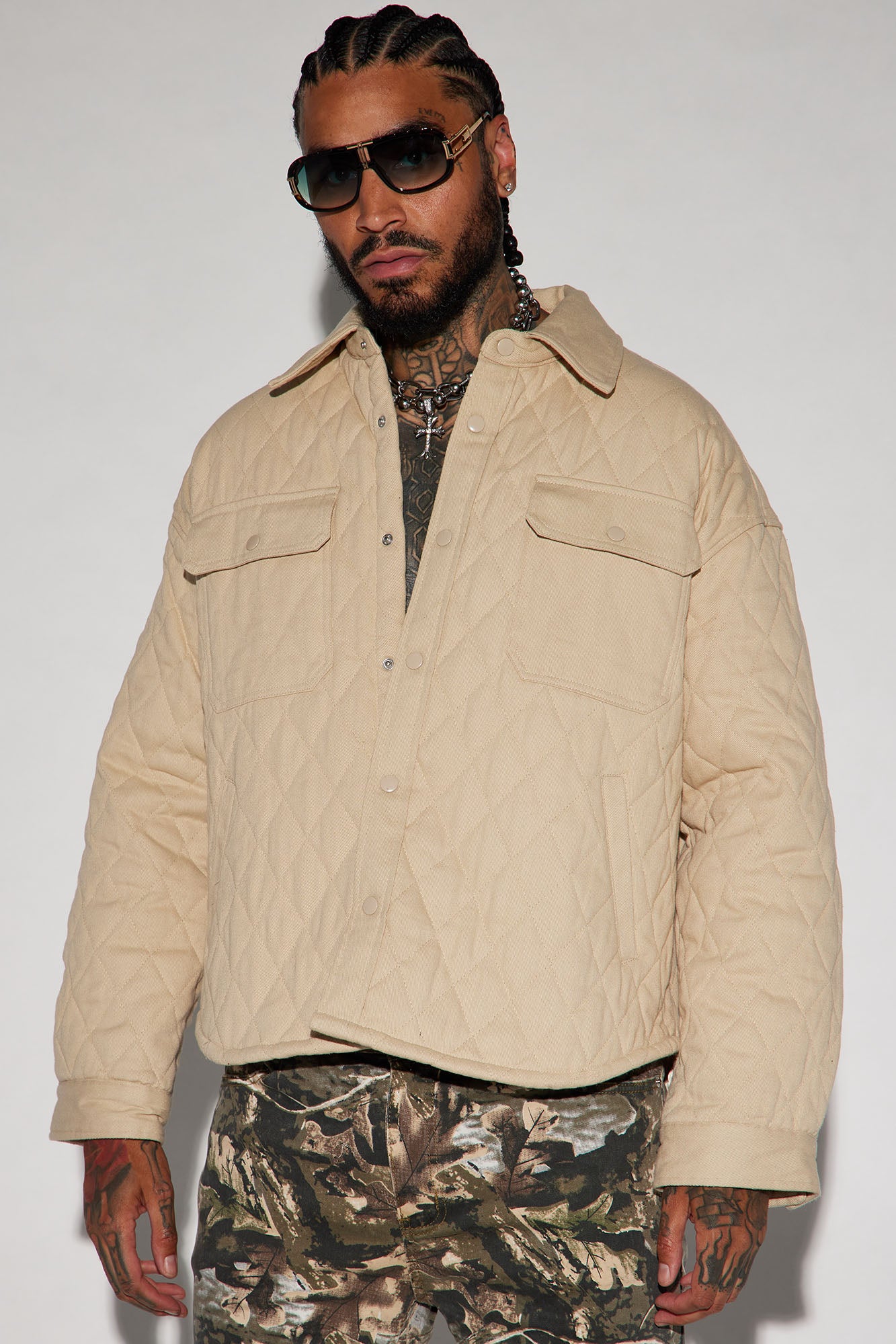 Monroe Twill Quilted Shacket
