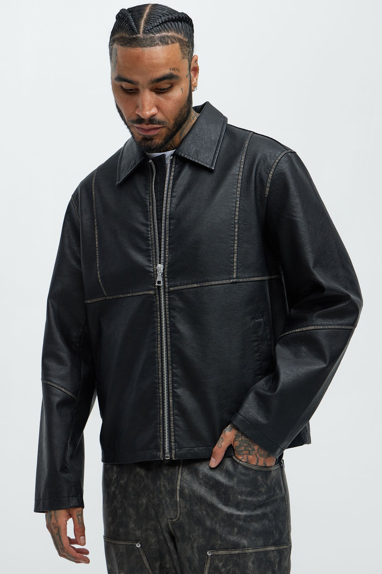 Kenosha Faux Leather Jacket