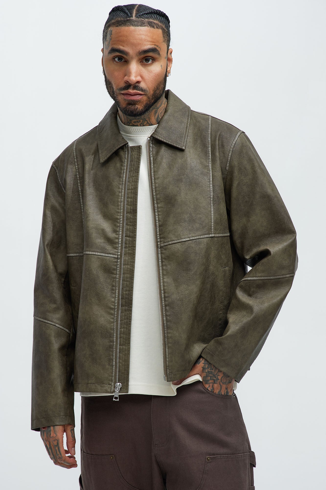 Kenosha Faux Leather Jacket