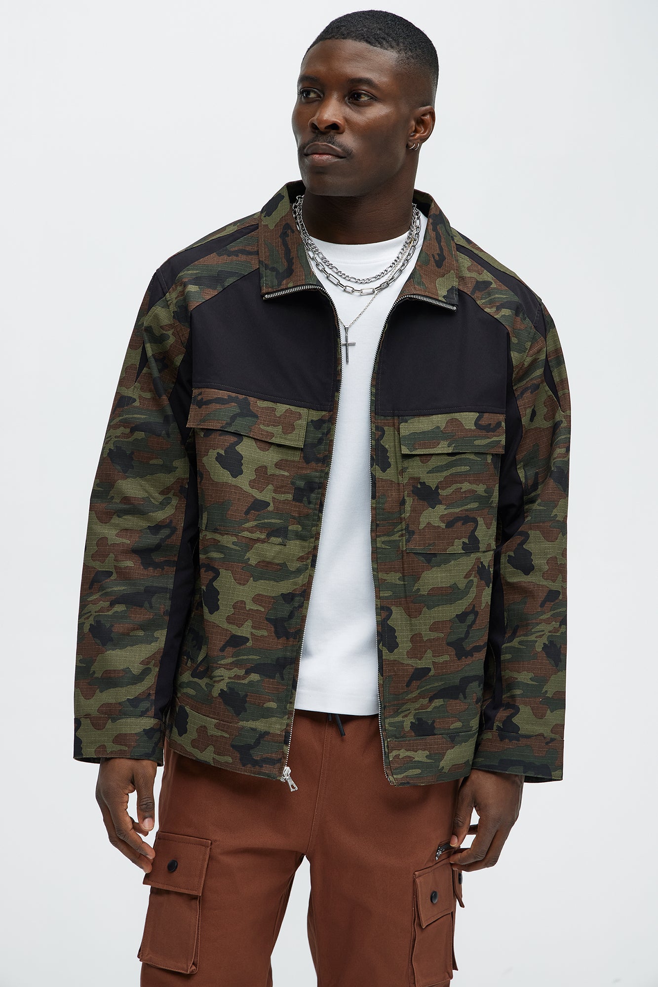 Ripstop Contrast Camo Jacket