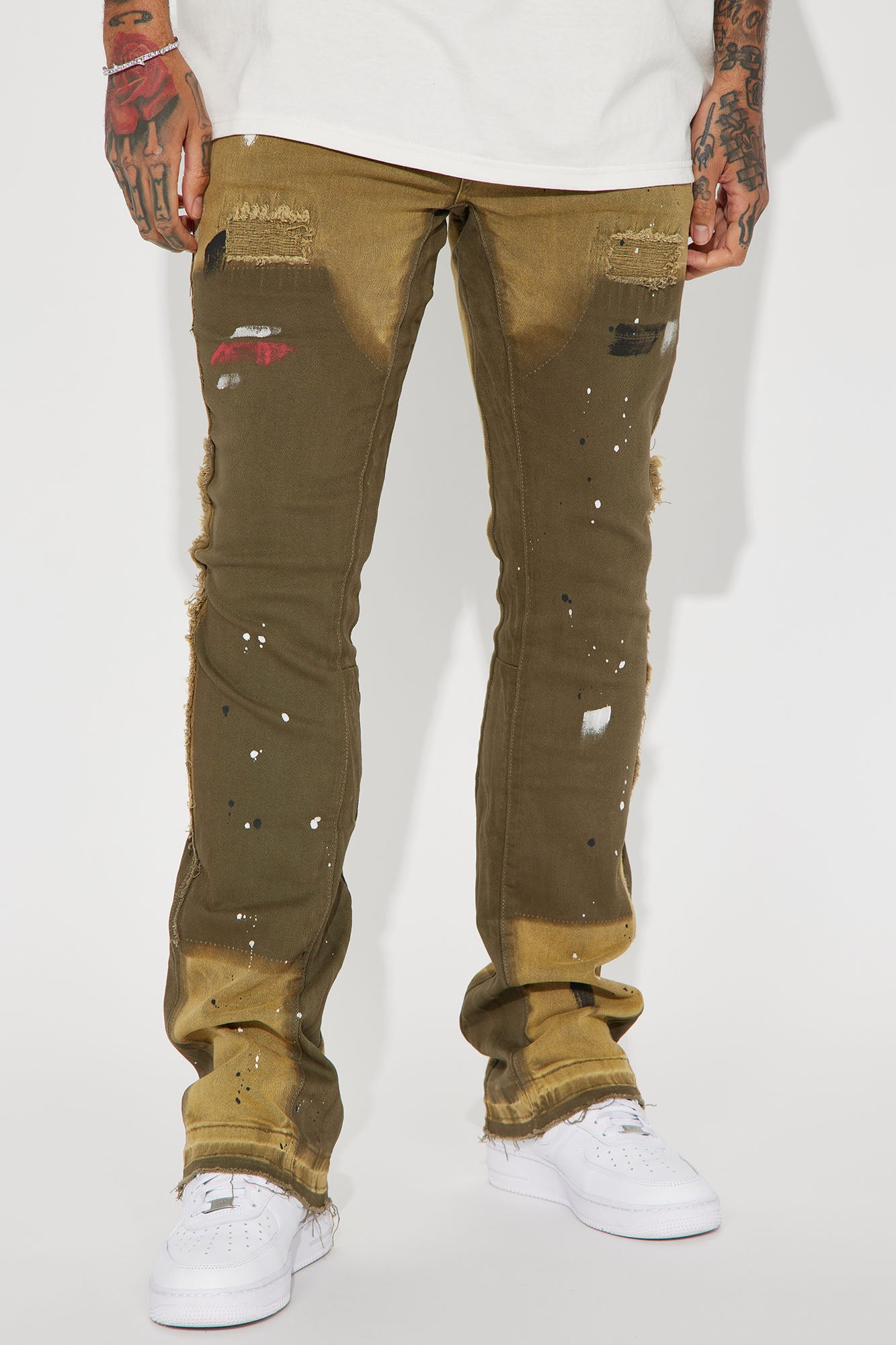 All In A Days Work Stacked Skinny Flare Jeans