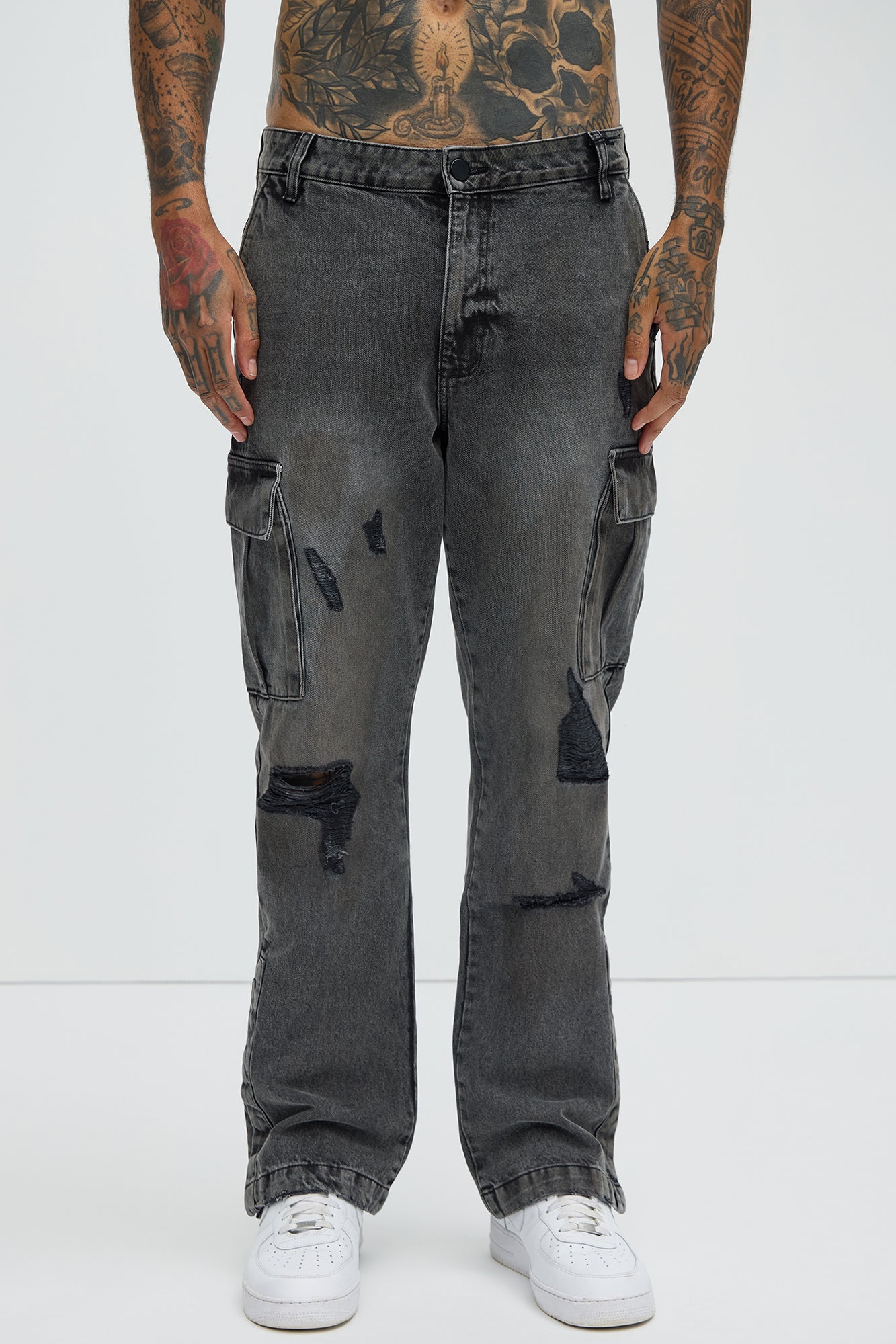 Kyan Cargo Flare Jeans