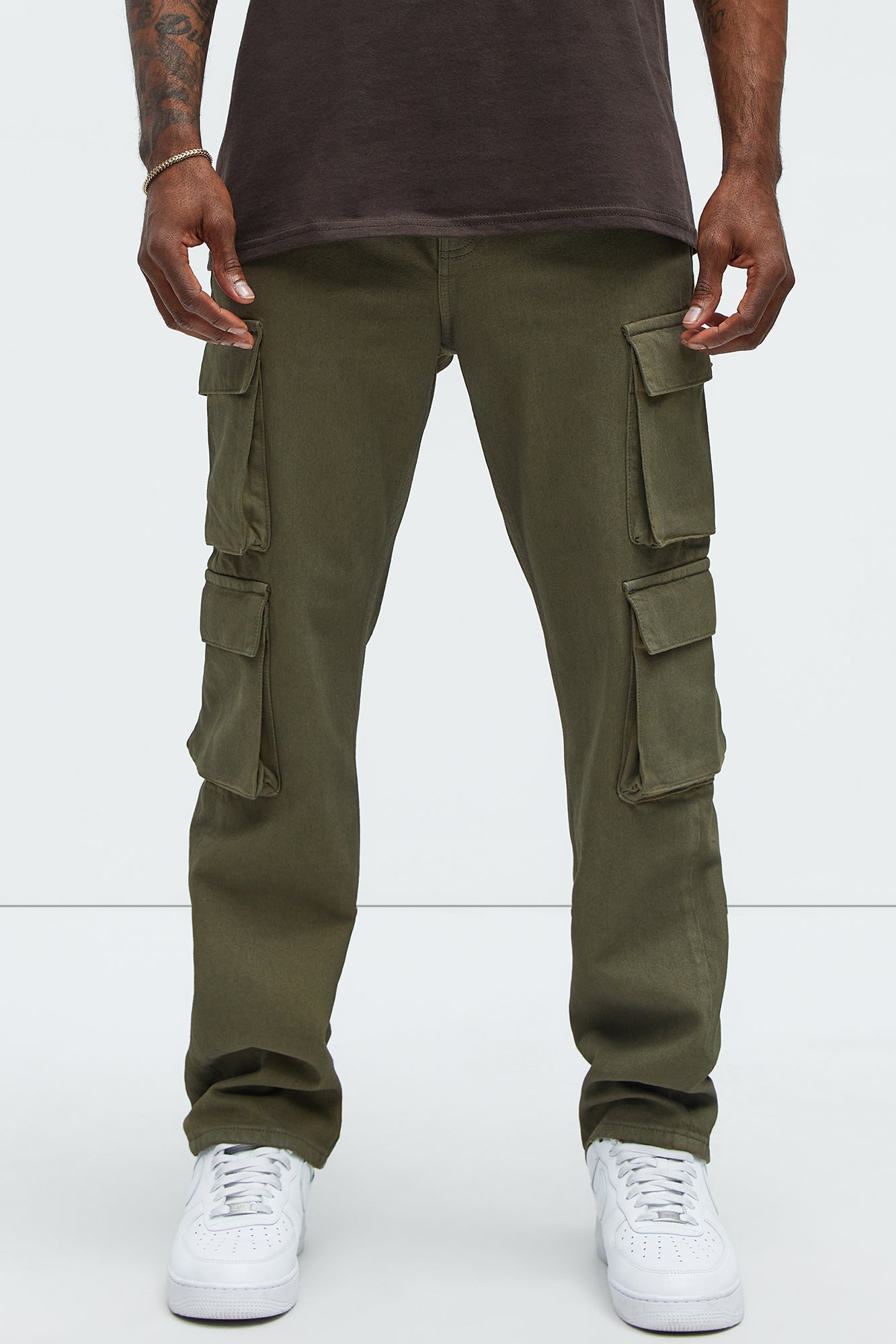 Waxy Straight Cargo Jeans