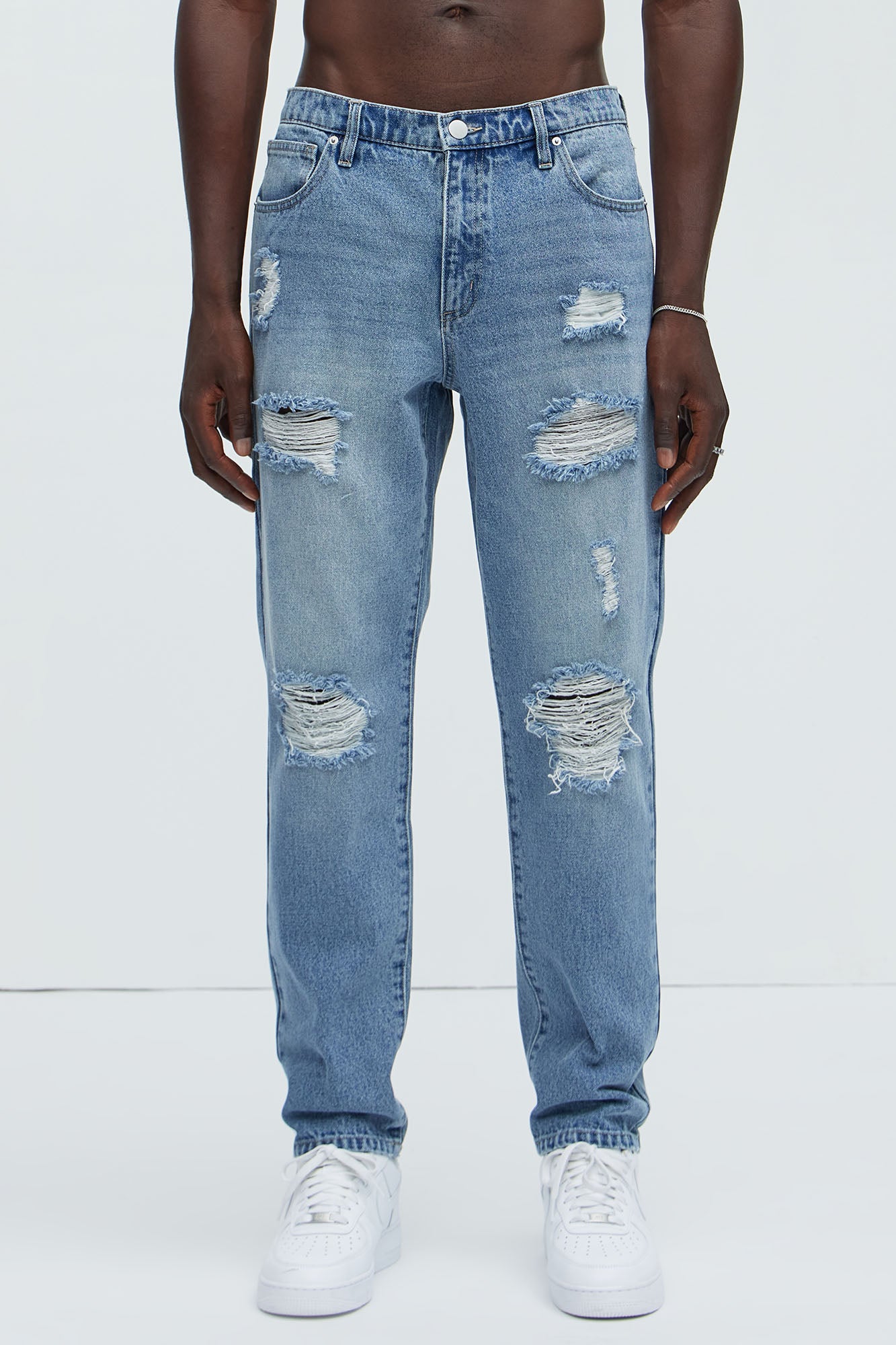 Peter Straight Distressed Jeans