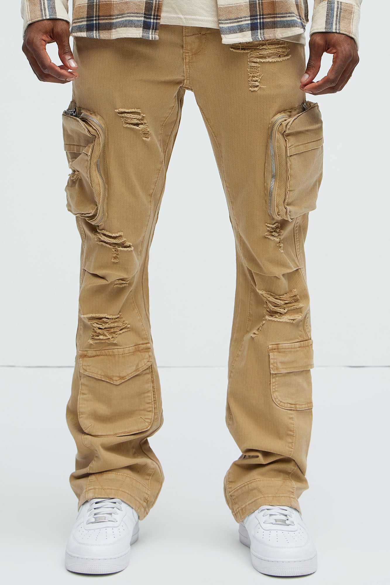 Carl Slim Flare Cargo Jeans