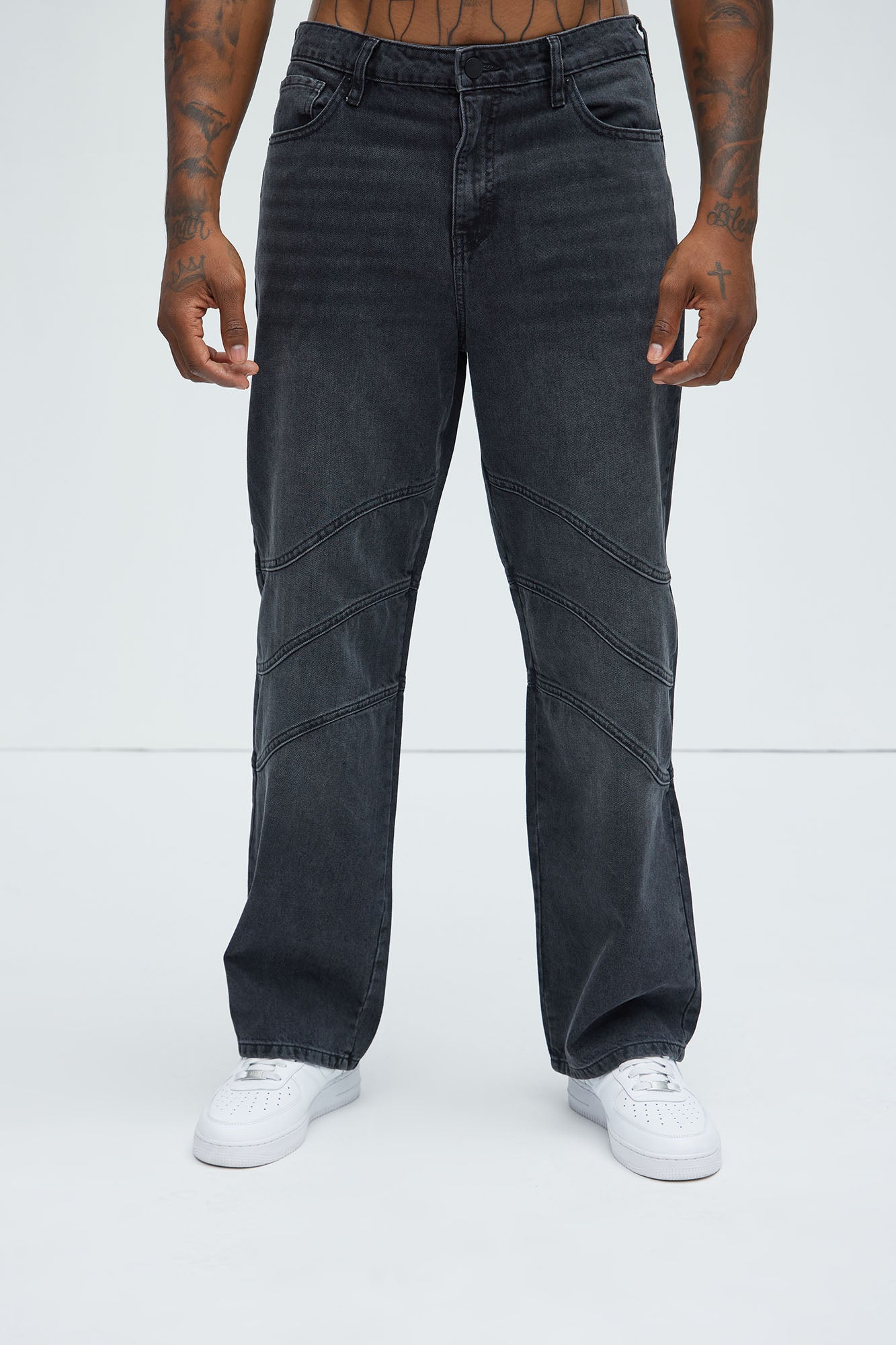 Taj Paneled Straight Jeans