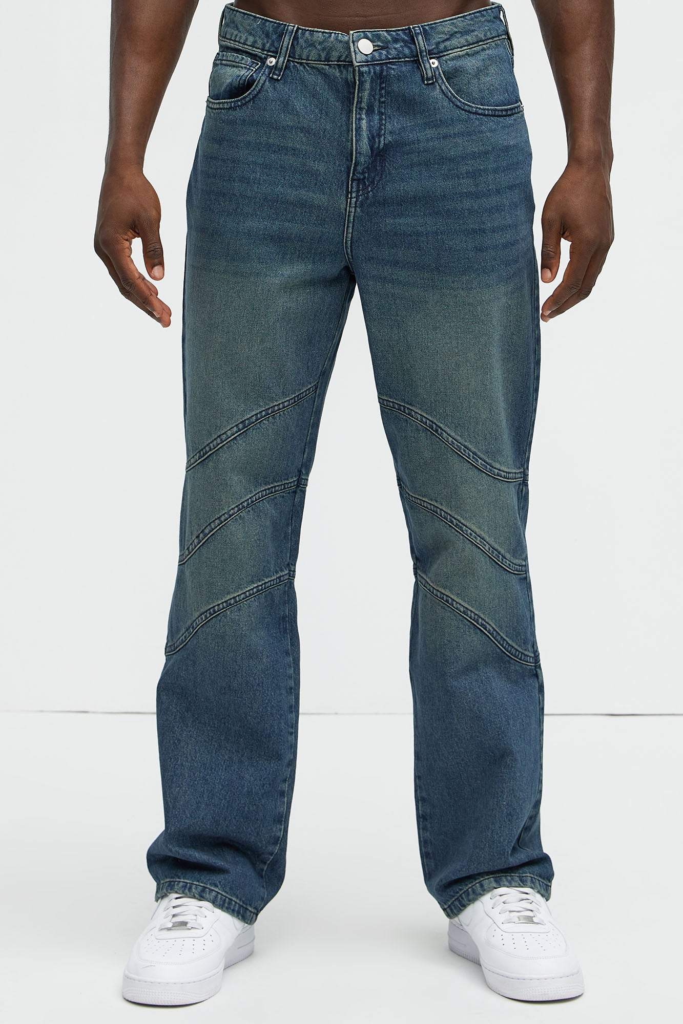 Taj Paneled Straight Jeans