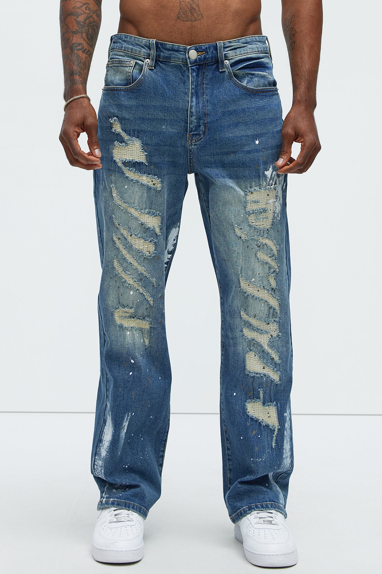 Douglas Repaired Straight Jeans