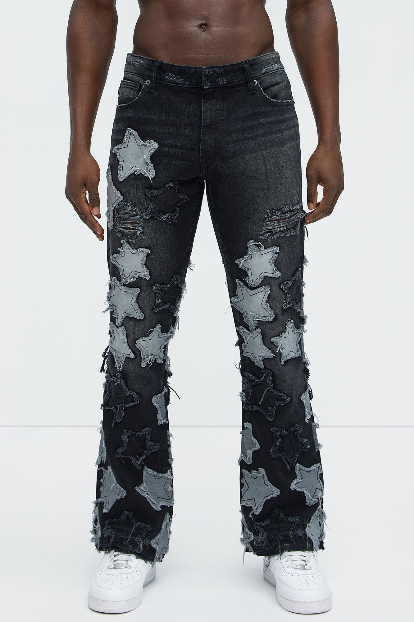 Counting Stars Stacked Slim Flare Jeans