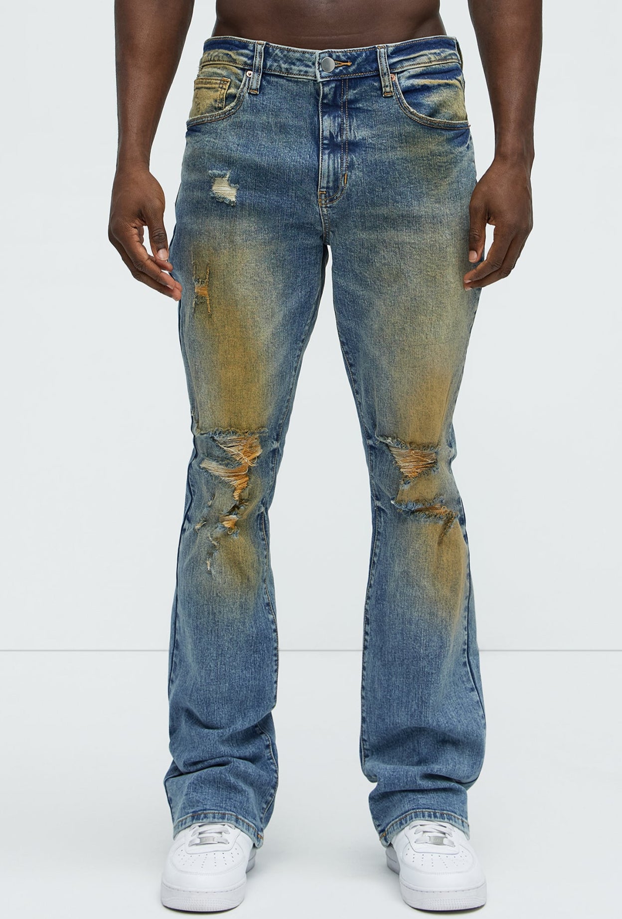Rules Stacked Skinny Flare Jeans