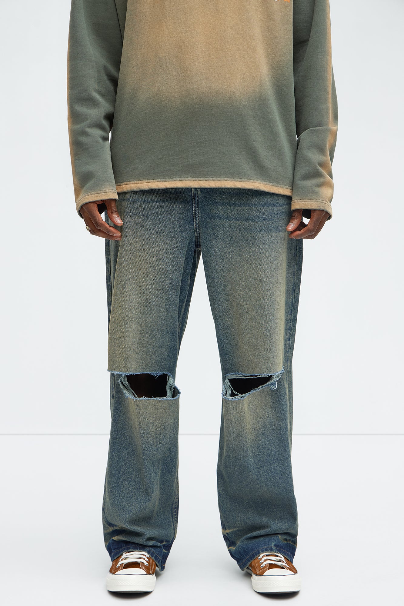 James Distressed Vintage Baggy Jeans