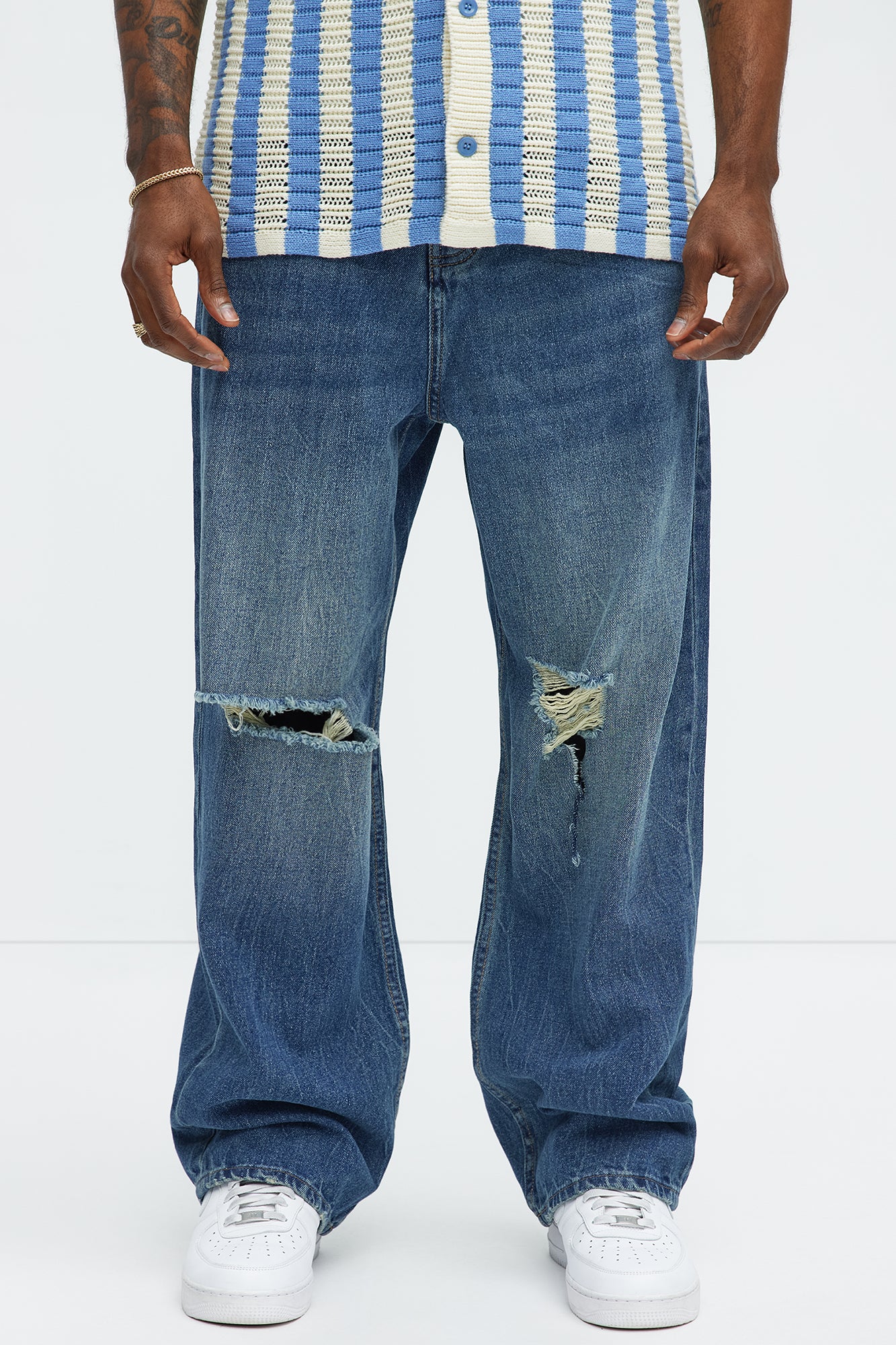 Luke Distressed Baggy Jeans