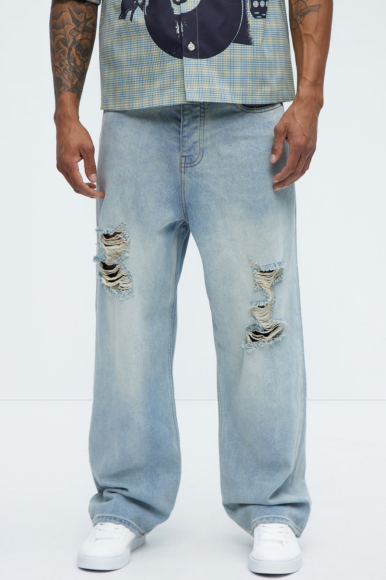 Zeke Distressed Baggy Jeans