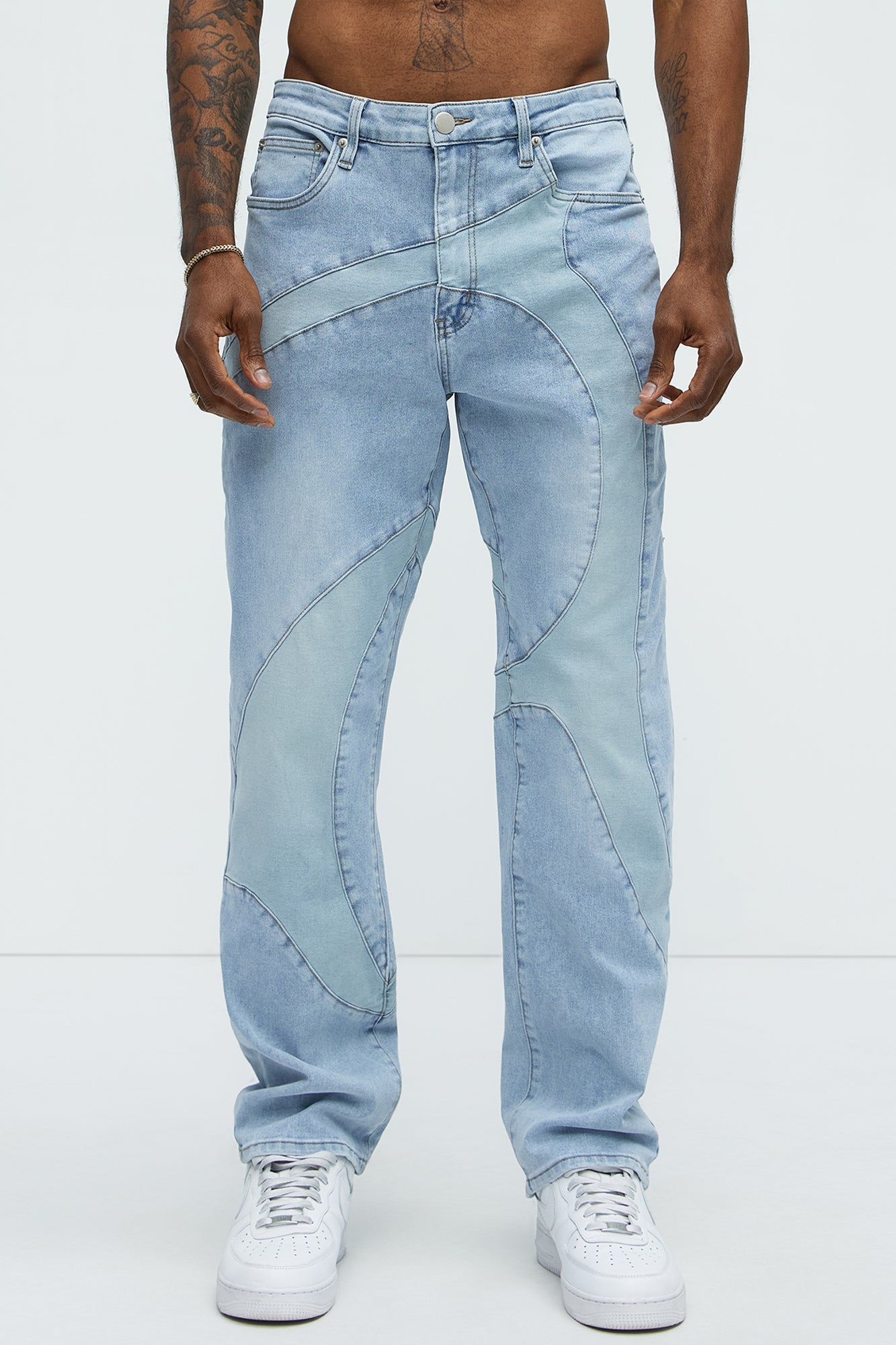 Have A Good One Paneled Slim Jeans