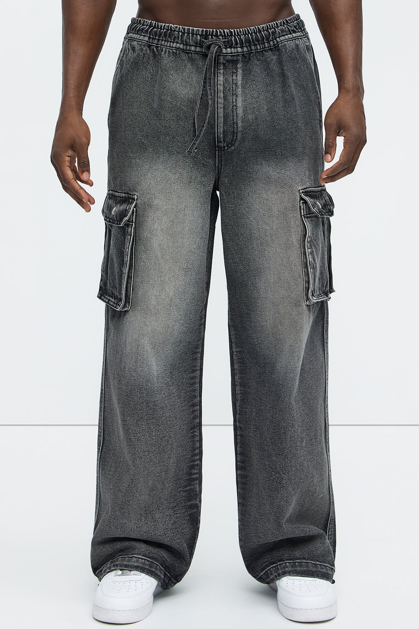 Stretch Waist Relaxed Baggy Jeans