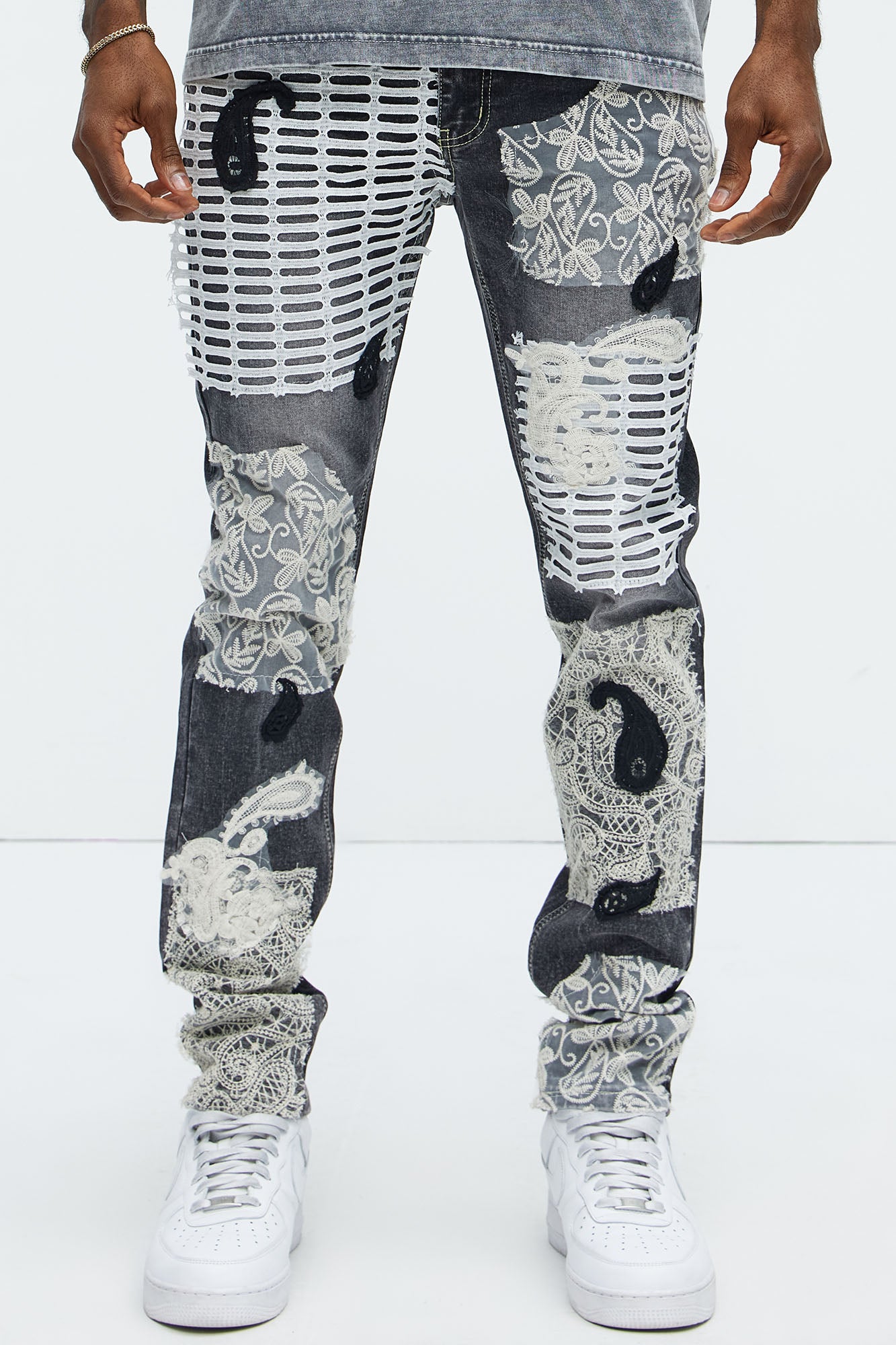 Miguel Patch Skinny Jeans