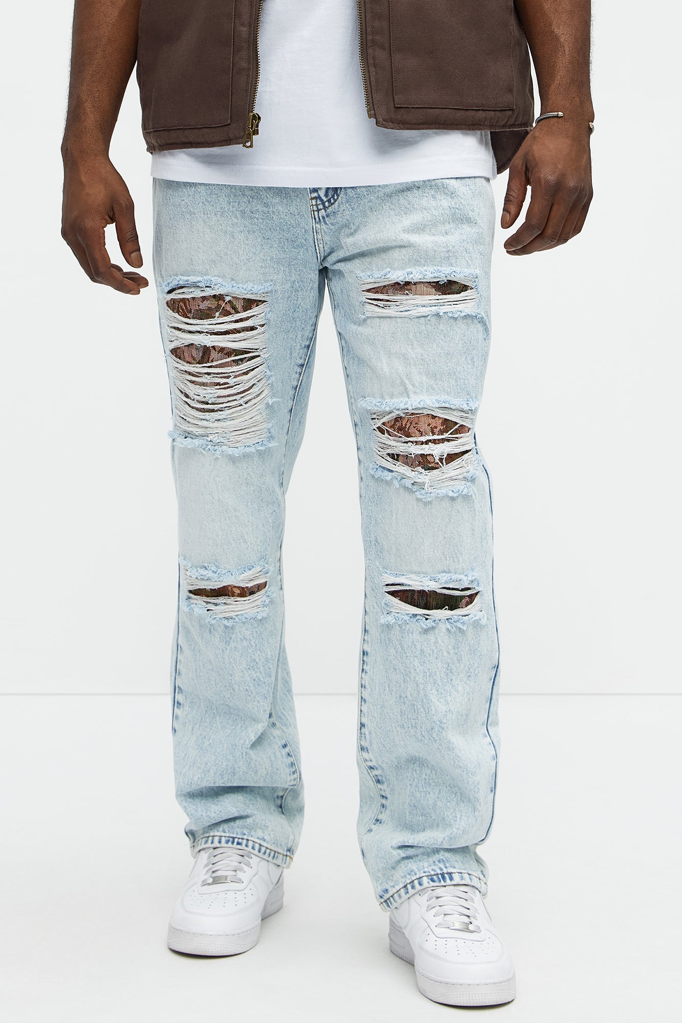 Sebastian Tapestry Destroyed Straight Jeans
