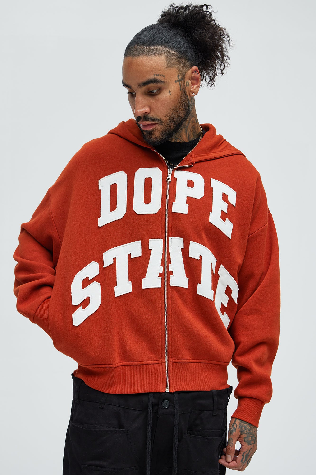 Tyson Dope State Oversized Zip Up Hoodie