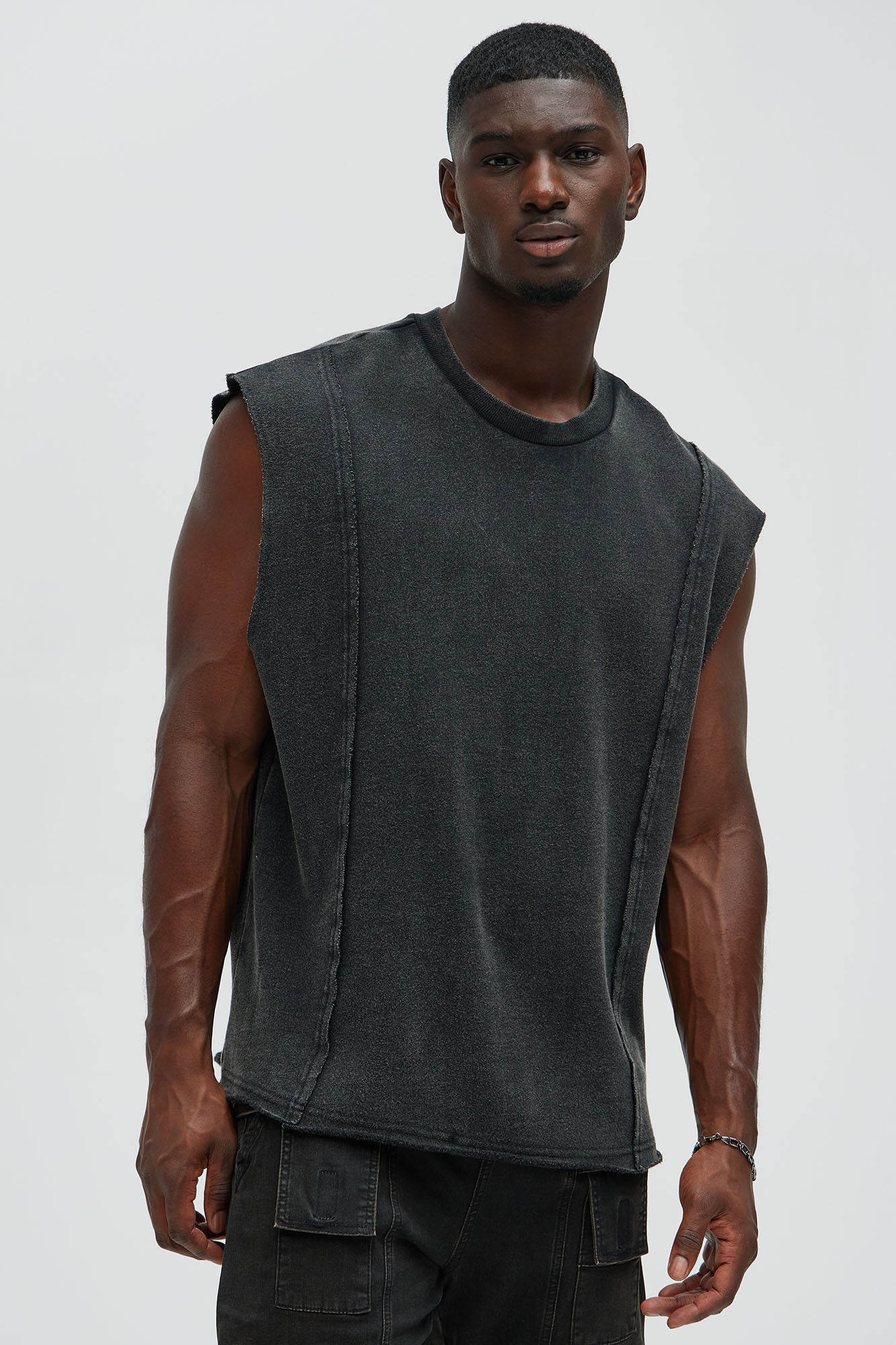 Greaser Paneled Fleece Muscle Tee