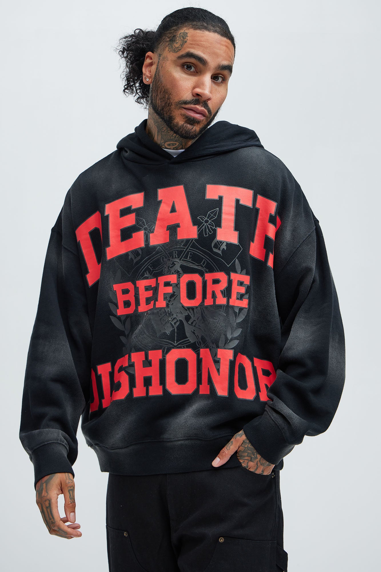 Tyson Death Before Dishonor Oversized Hoodie