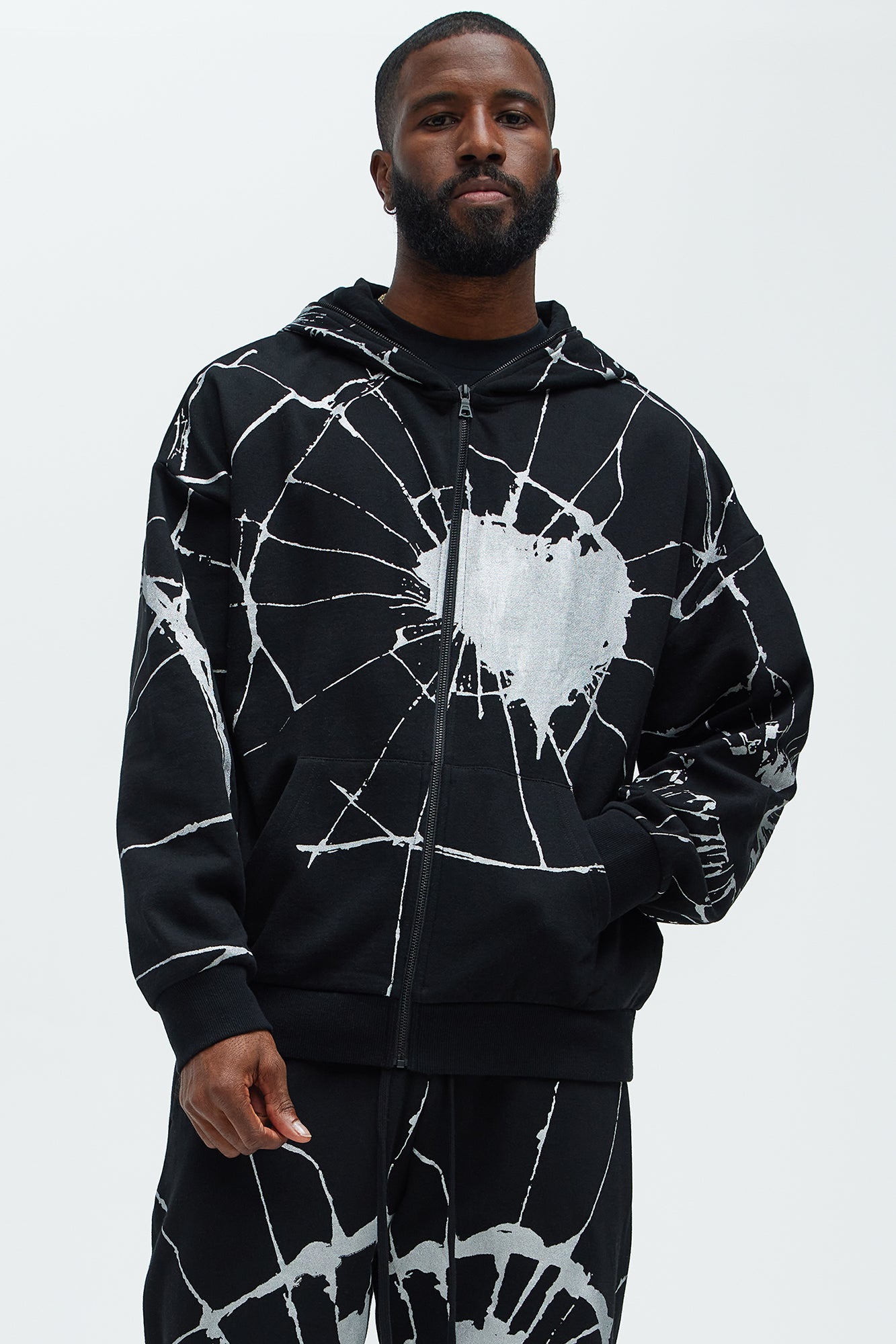 Tyson Web Of Lies Oversized Zip Hoodie