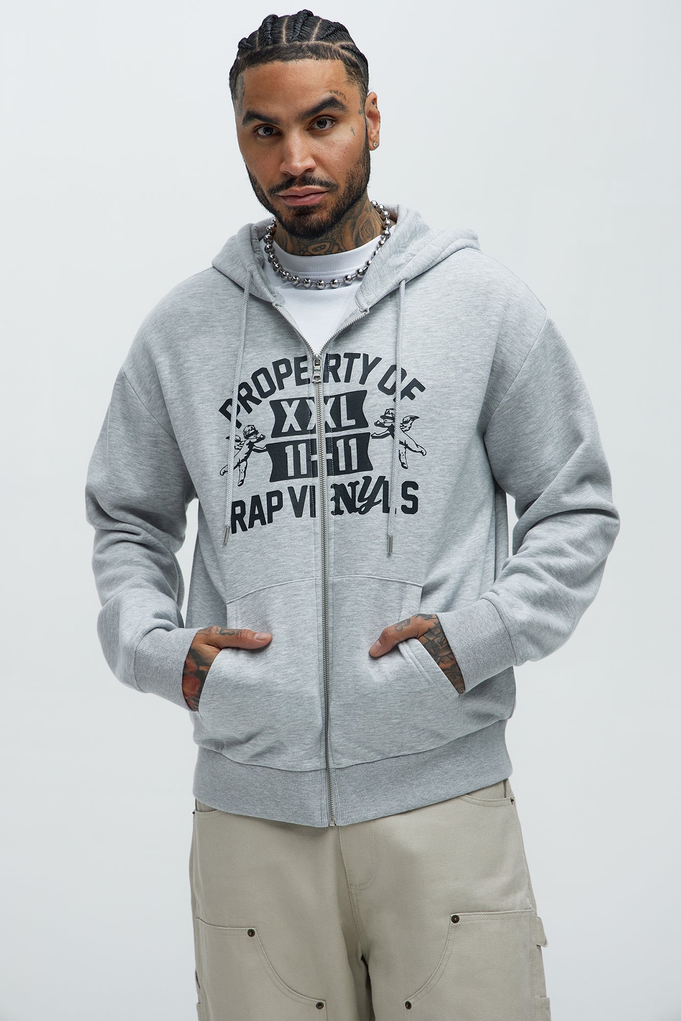 Tyson Rap Vinyls Zip Up Hoodie