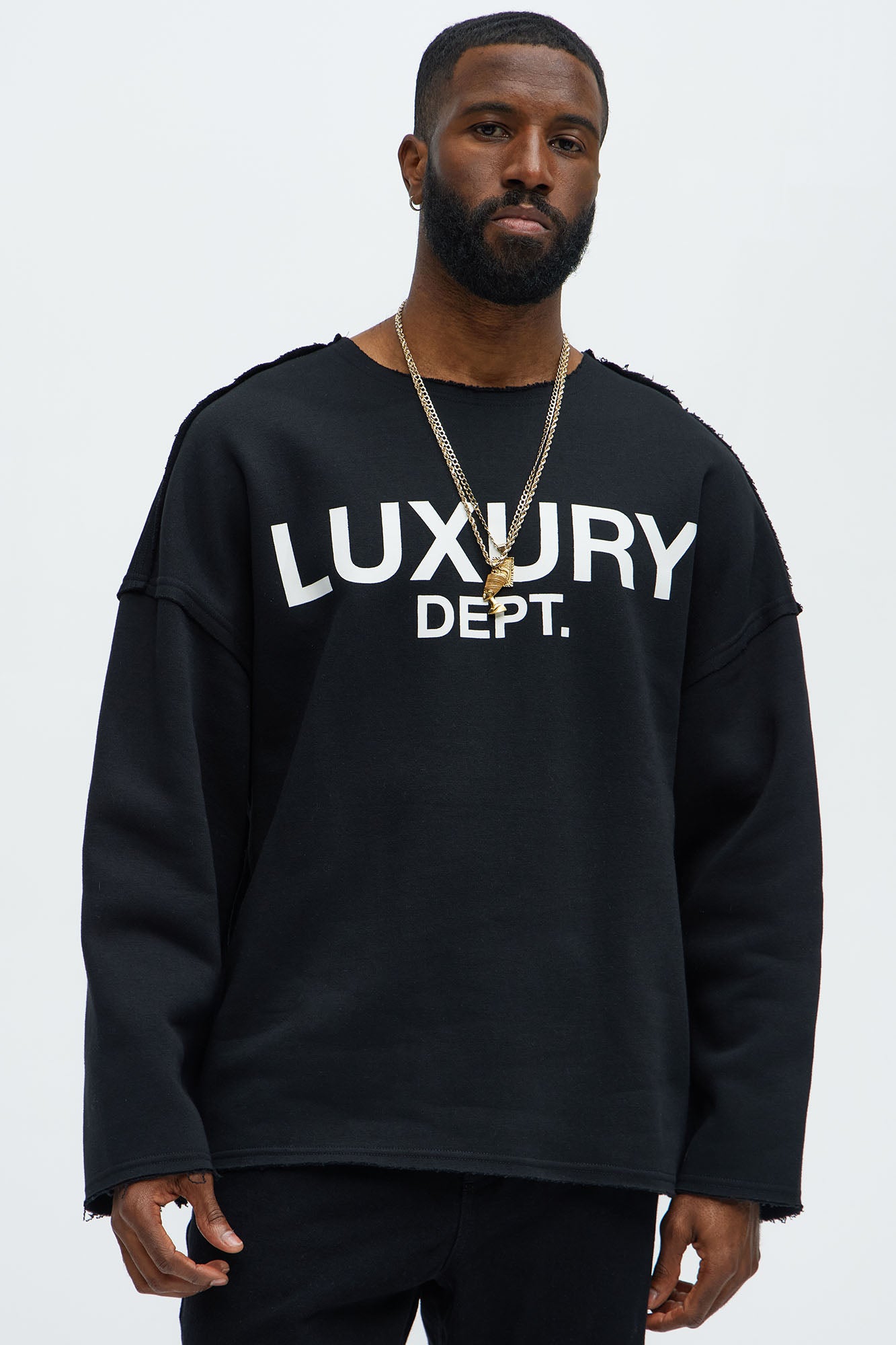 Tyson Luxury Dept Frayed Oversized Sweatshirt