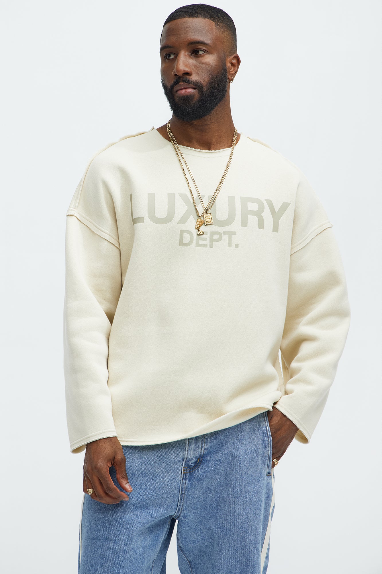 Tyson Luxury Dept Frayed Oversized Sweatshirt