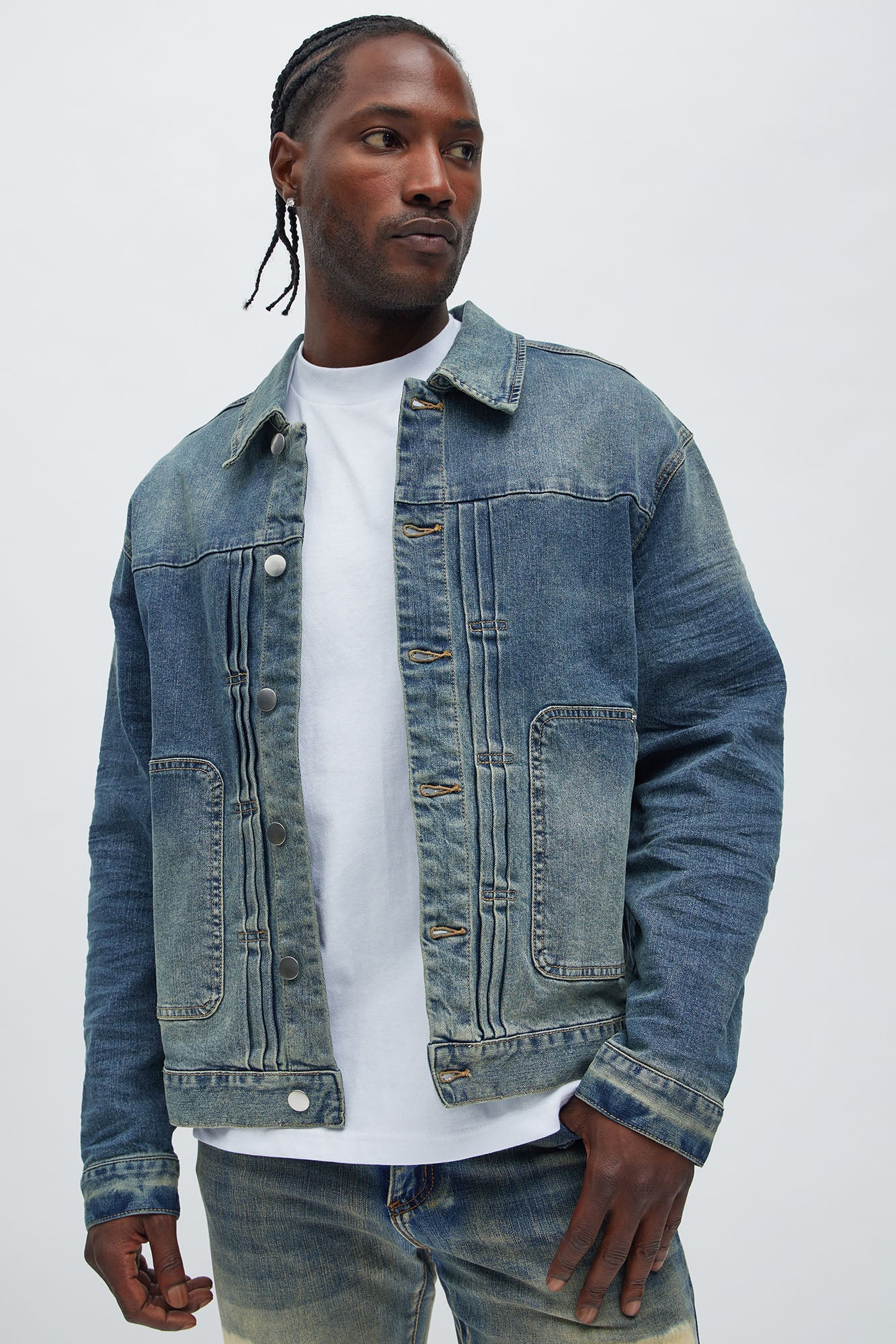 Patrick Pleated Trucker Jacket