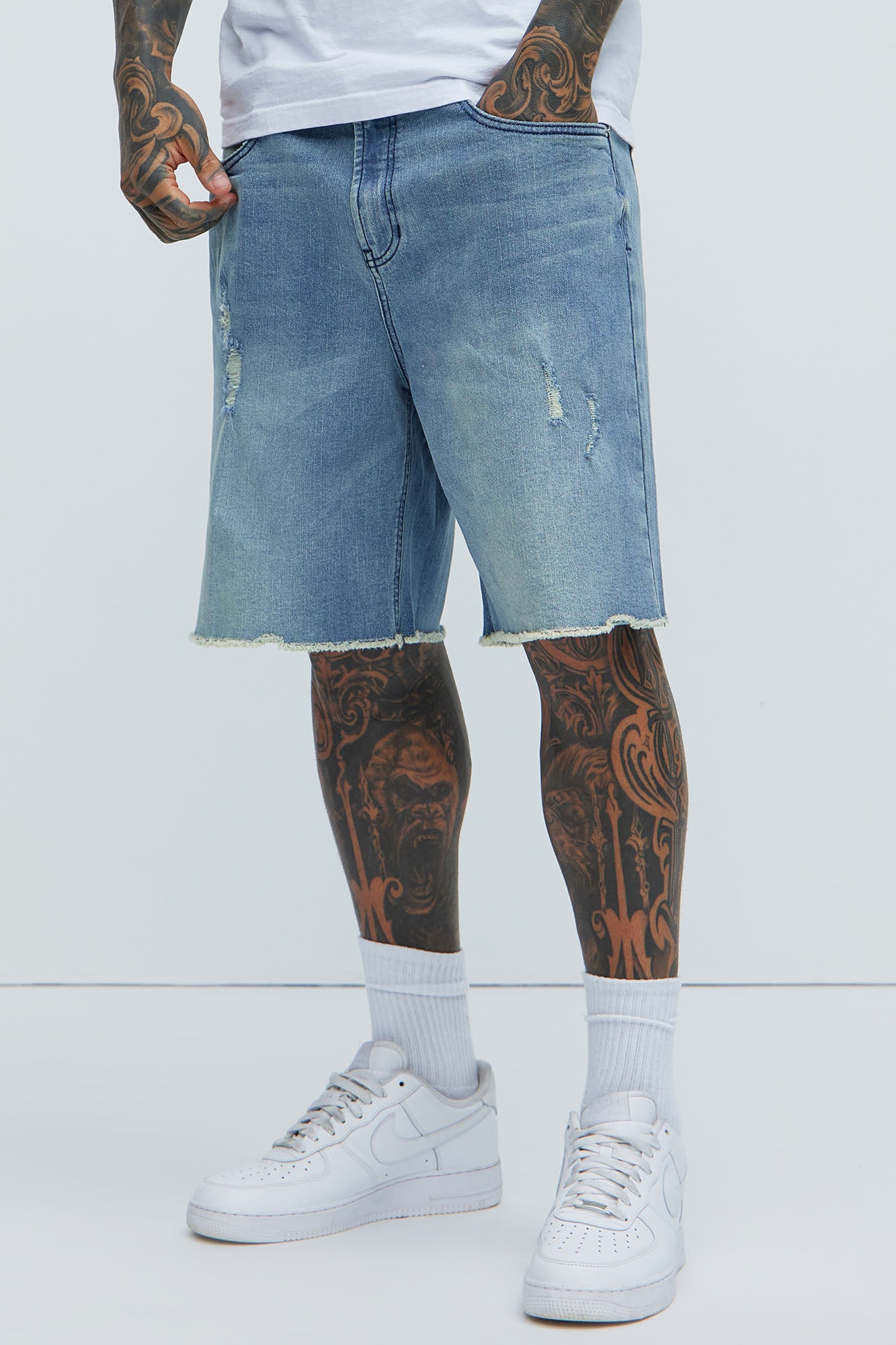 Lounge Relaxed Denim Shorts