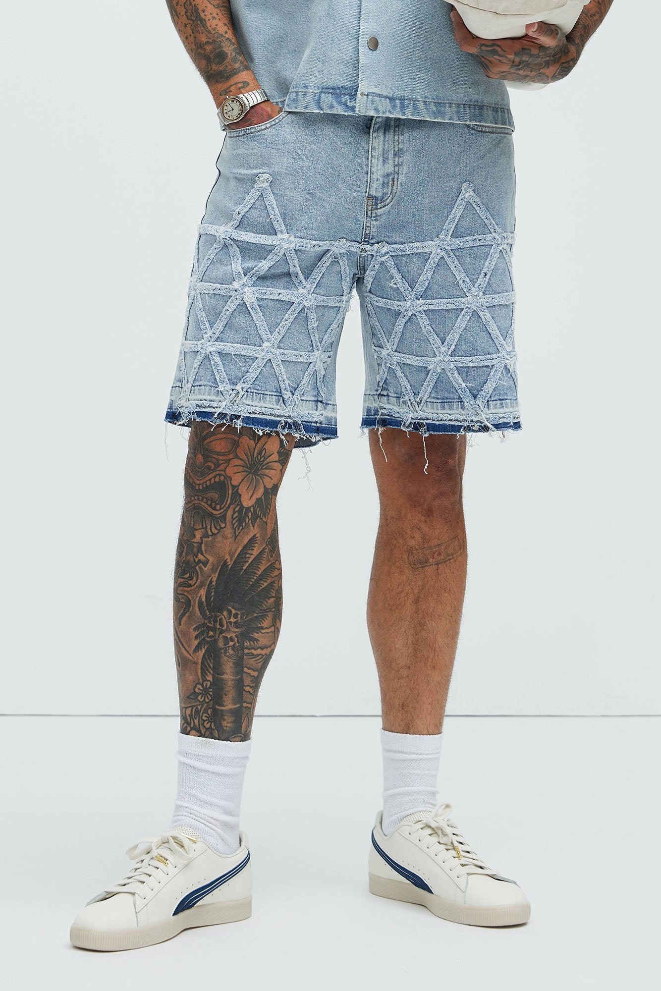 Interstellar Relaxed Denim Shorts