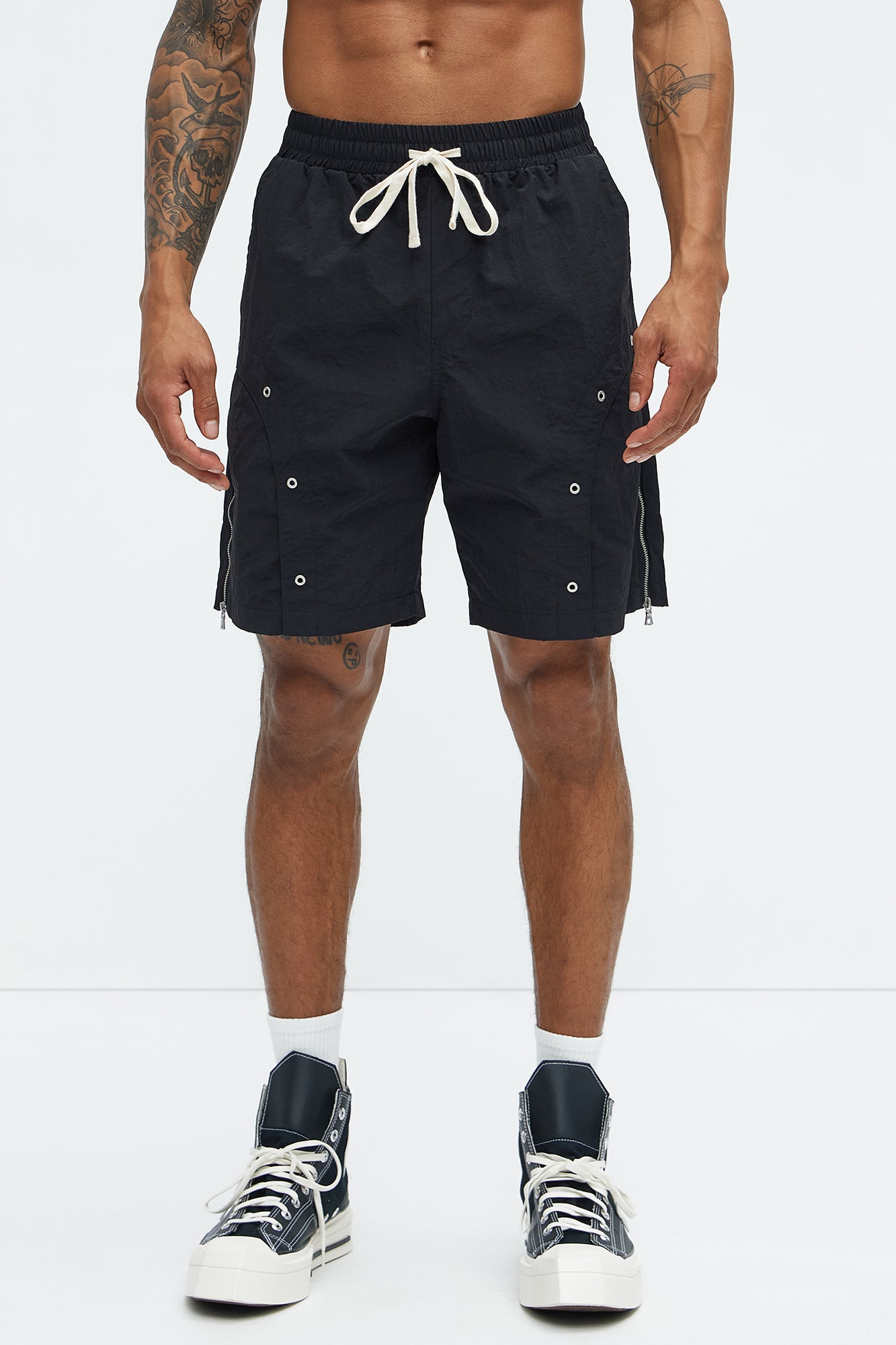 Hardware Relaxed Nylon Shorts
