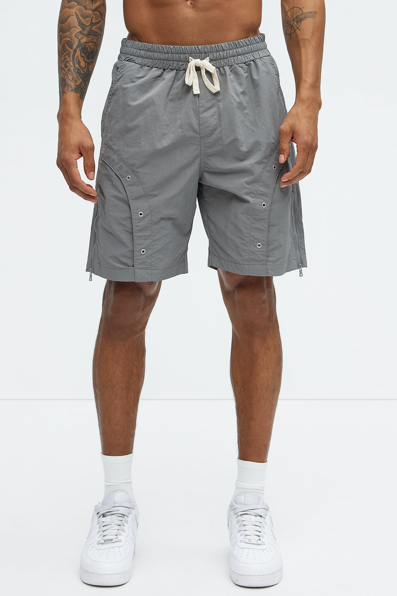 Hardware Relaxed Nylon Shorts