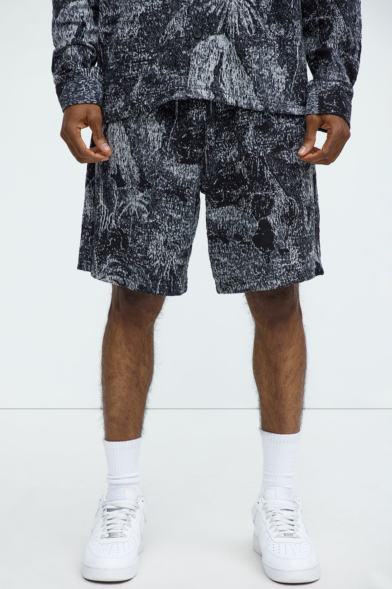 Grainy Tropics Relaxed Knit Shorts